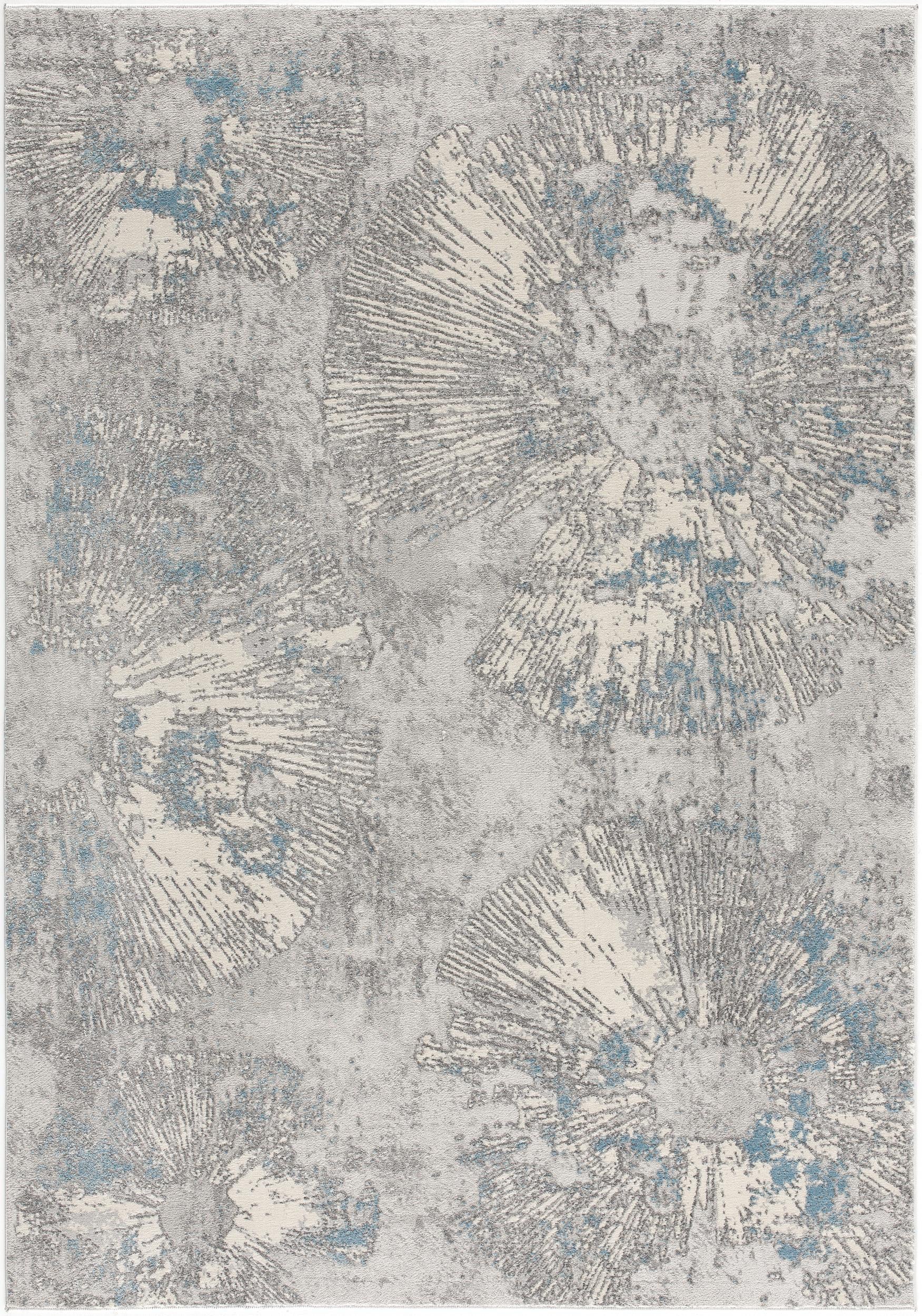 4' X 6' Blue Abstract Dhurrie Area Rug-Area Rugs-DECOROLALA