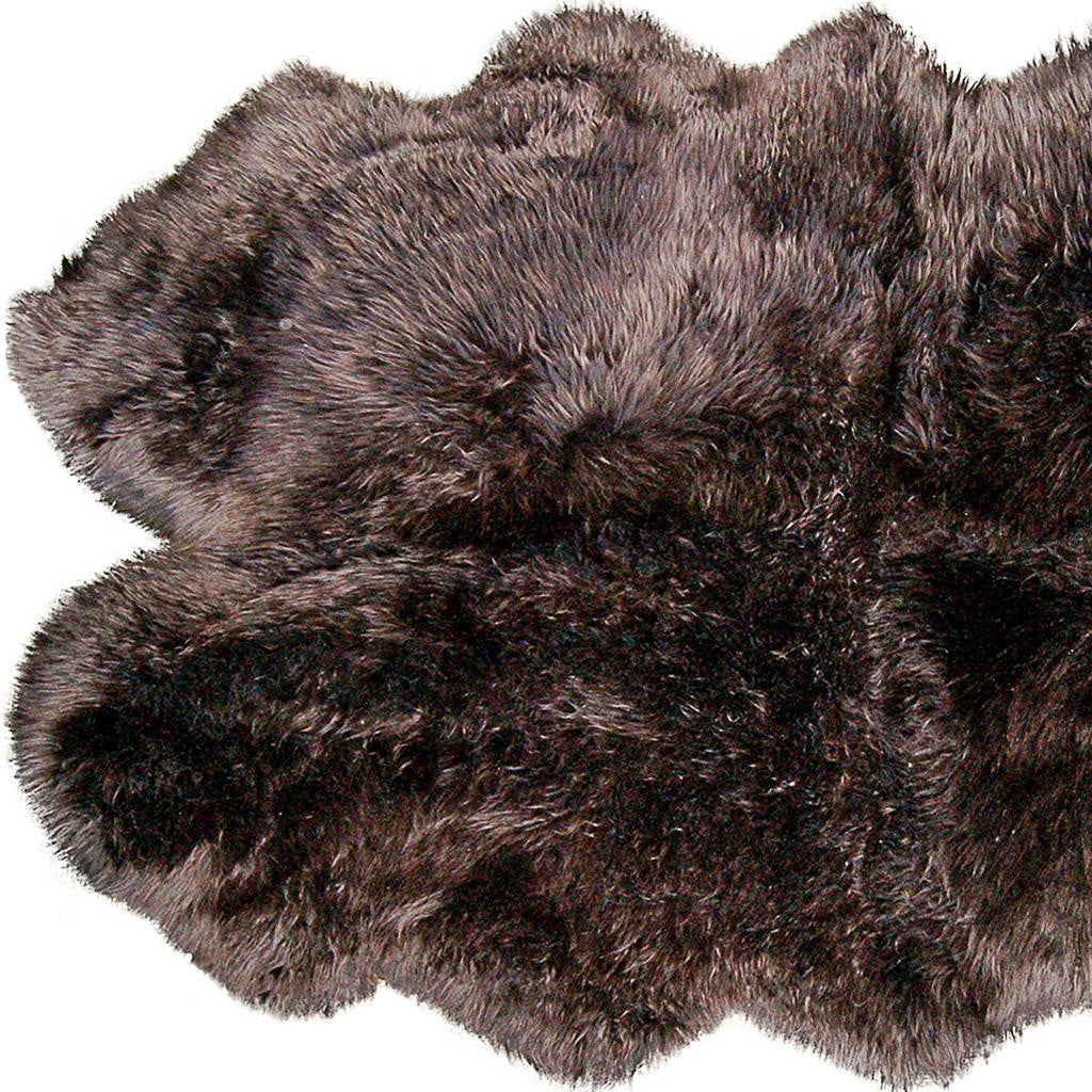 4' X 6' Chocolate Genuine Sheepskin Area Rug-Area Rugs-DECOROLALA
