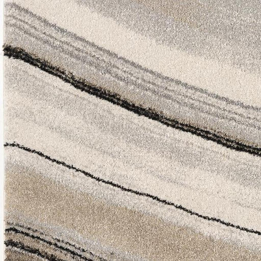 4' X 6' Cream and Tan Abstract Marble Area Rug-Area Rugs-DECOROLALA