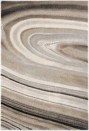 4' X 6' Cream and Tan Abstract Marble Area Rug-Area Rugs-DECOROLALA