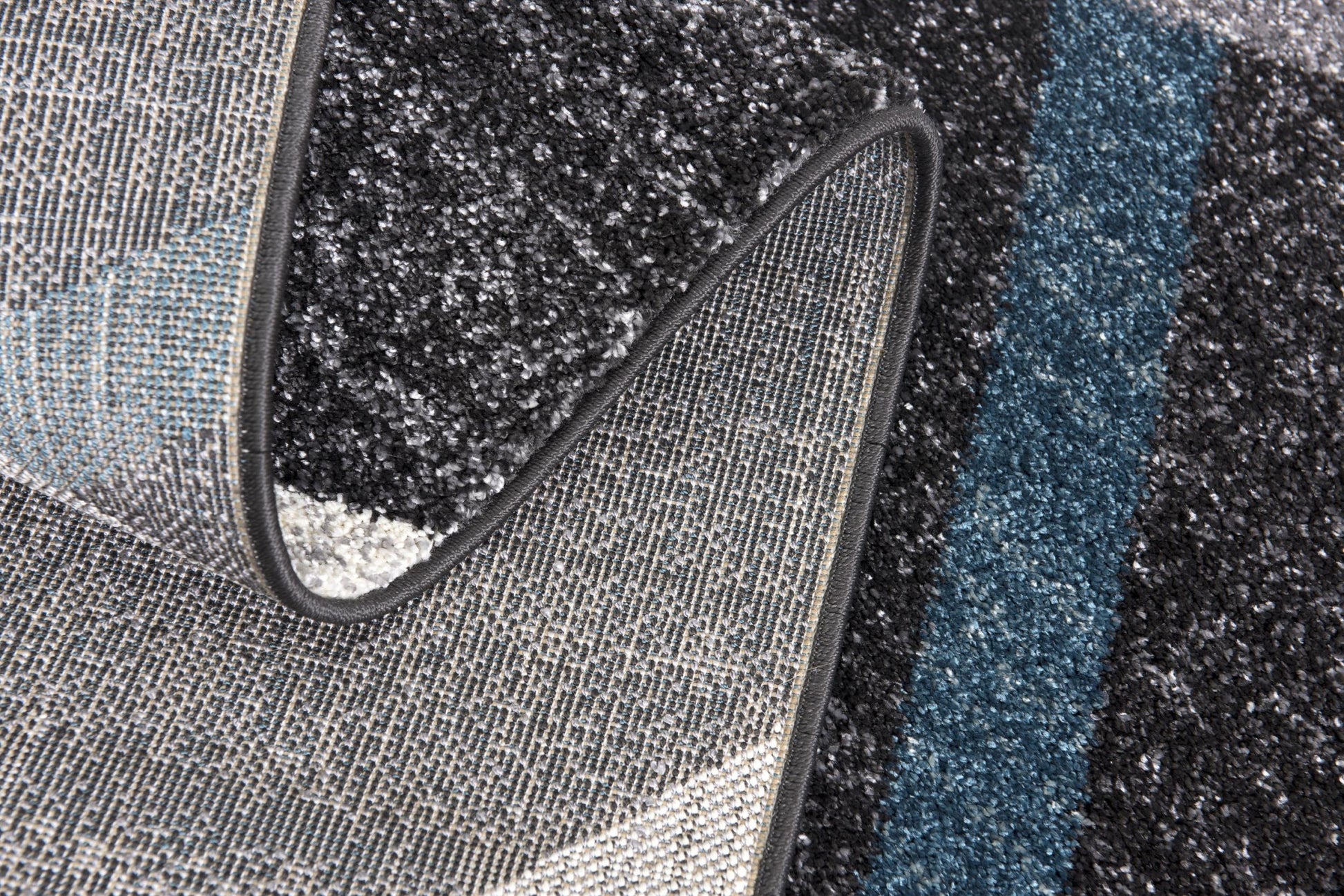 4' X 6' Distressed Black And Gray Abstract Area Rug-Area Rugs-DECOROLALA