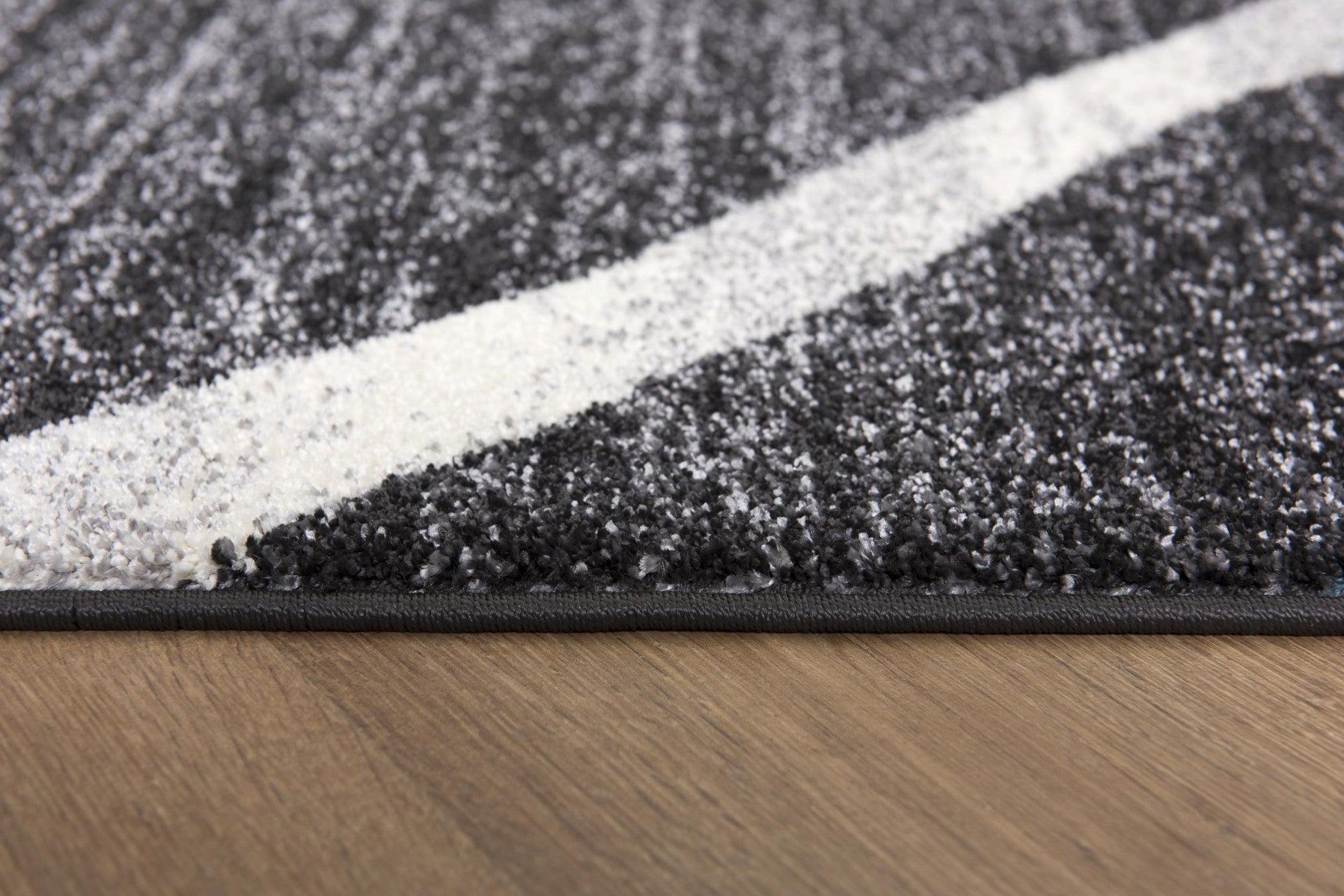 4' X 6' Distressed Black And Gray Abstract Area Rug-Area Rugs-DECOROLALA