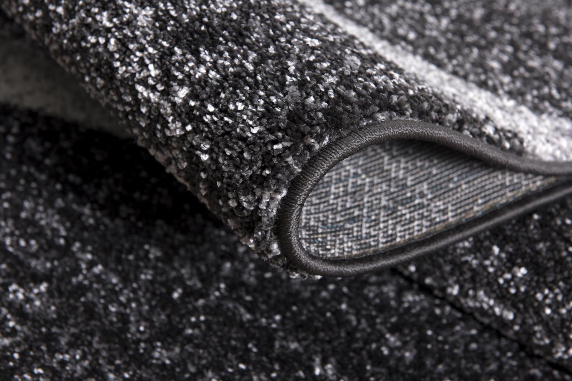 4' X 6' Distressed Black And Gray Abstract Area Rug-Area Rugs-DECOROLALA