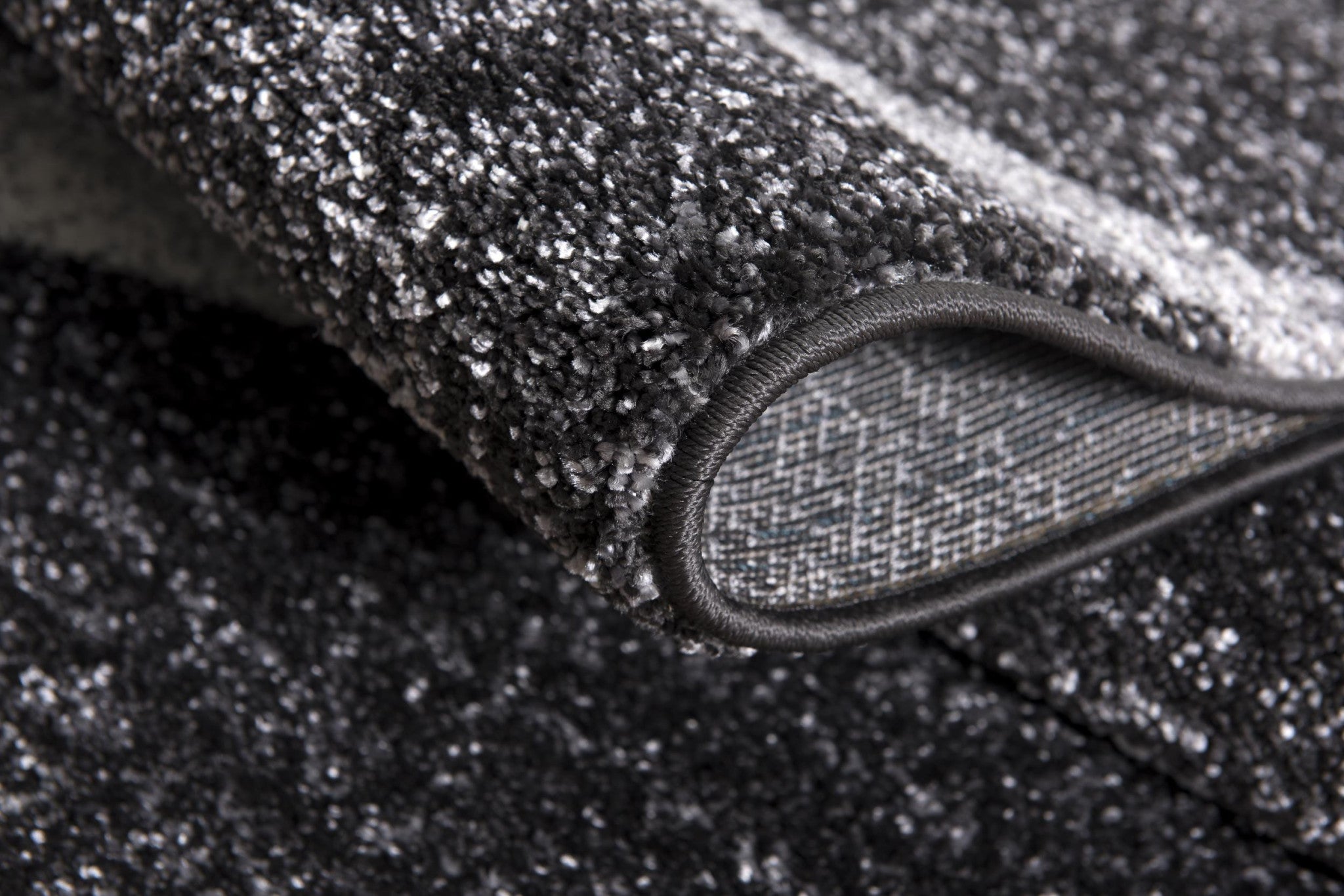 4' X 6' Distressed Black And Gray Abstract Area Rug-Area Rugs-DECOROLALA