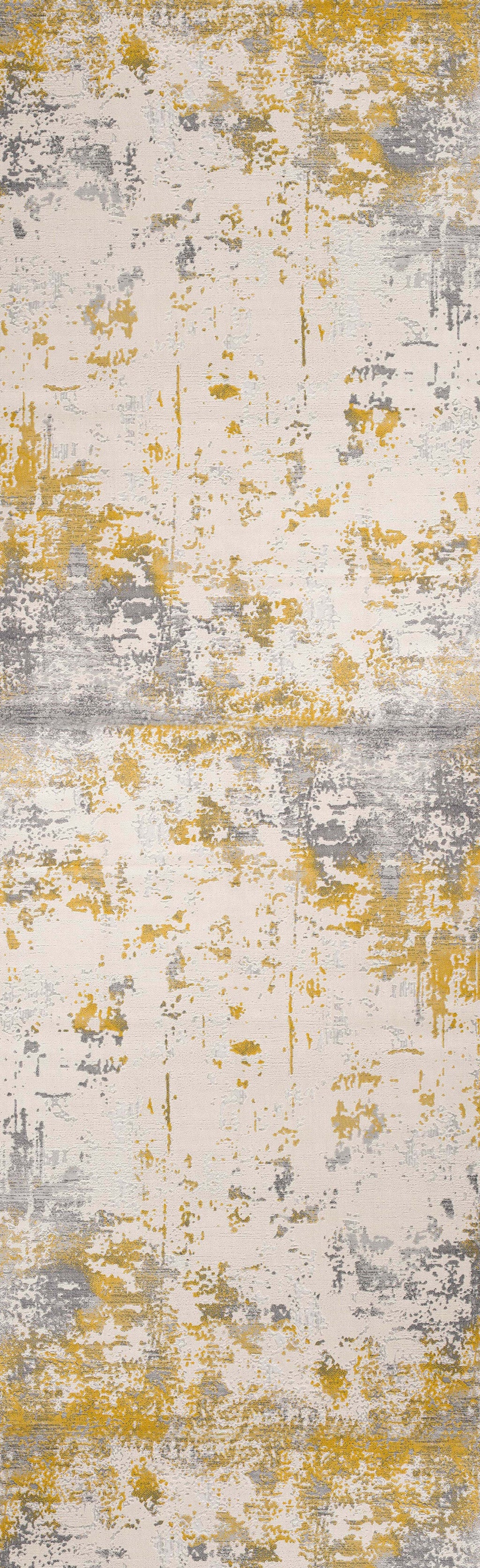4' X 6' Gold Abstract Dhurrie Area Rug-Area Rugs-DECOROLALA