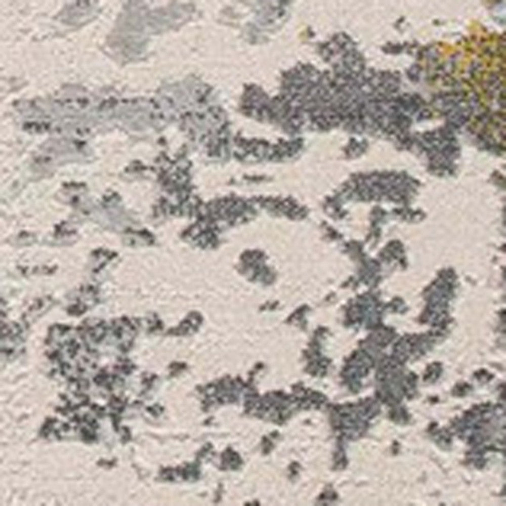 4' X 6' Gold Abstract Dhurrie Area Rug-Area Rugs-DECOROLALA