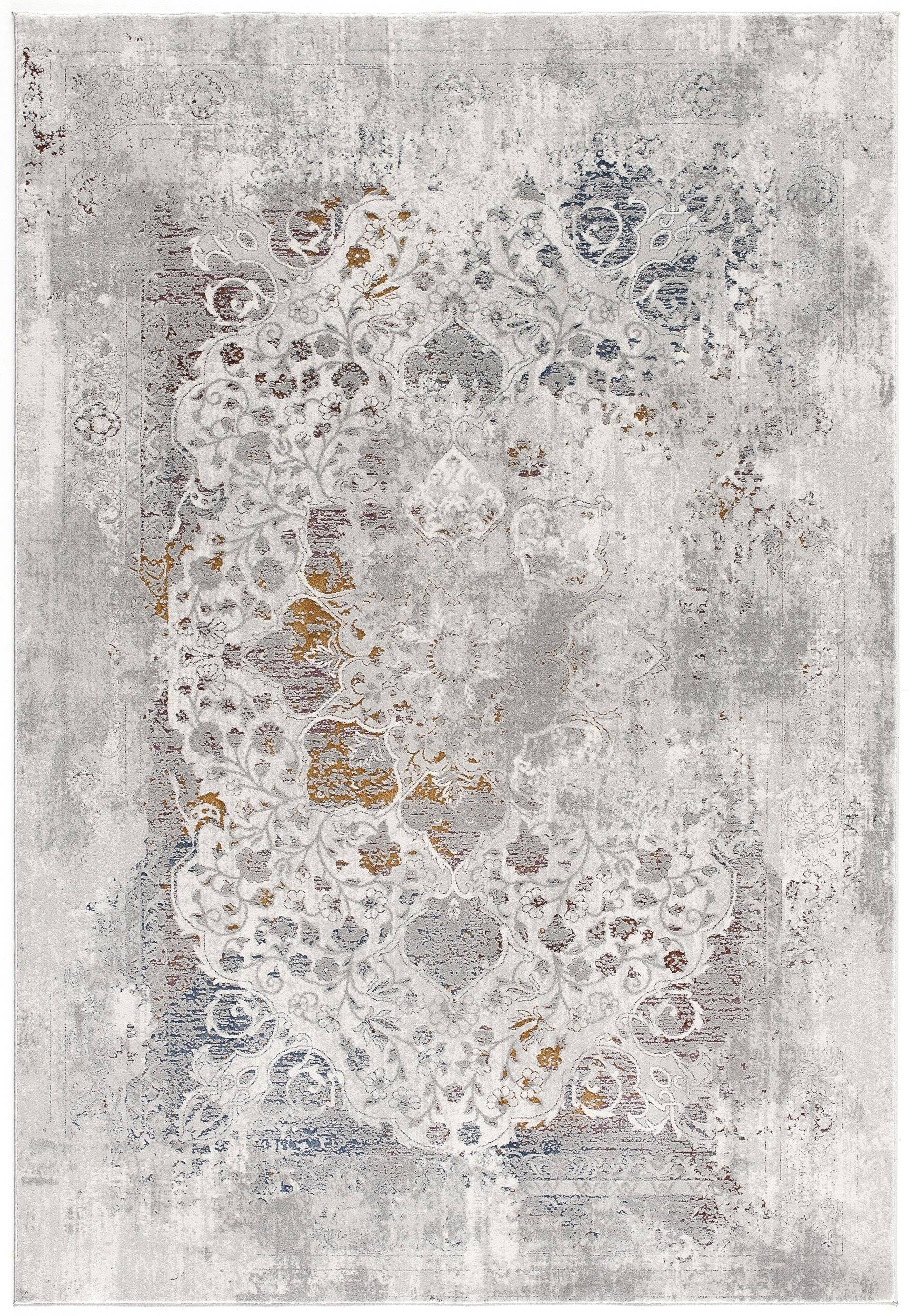 4' X 6' Gray Abstract Patterns Area Rug-Area Rugs-DECOROLALA