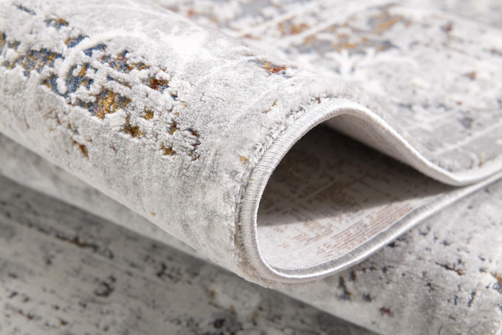 4' X 6' Gray Abstract Patterns Area Rug-Area Rugs-DECOROLALA