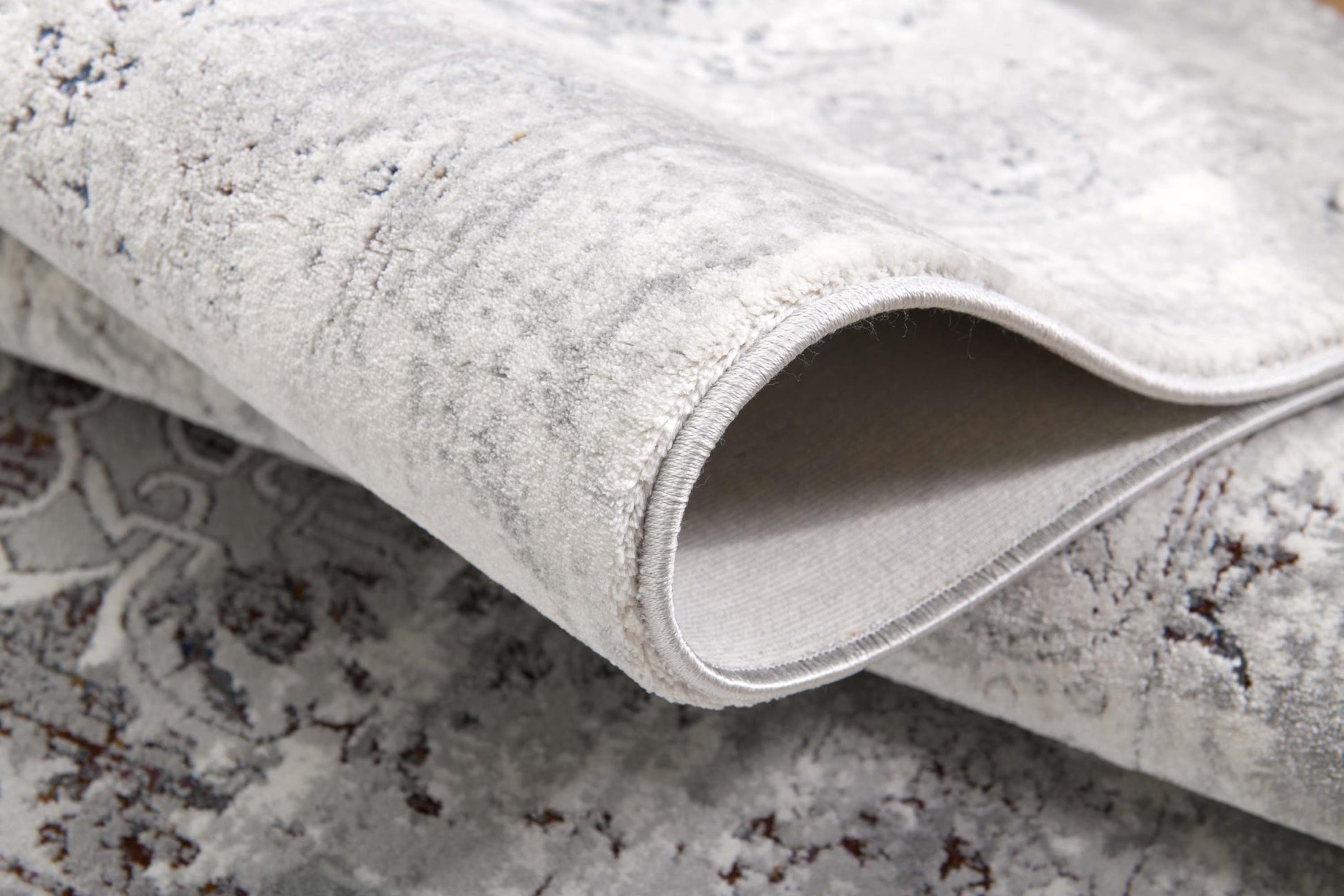 4' X 6' Gray Abstract Patterns Area Rug-Area Rugs-DECOROLALA