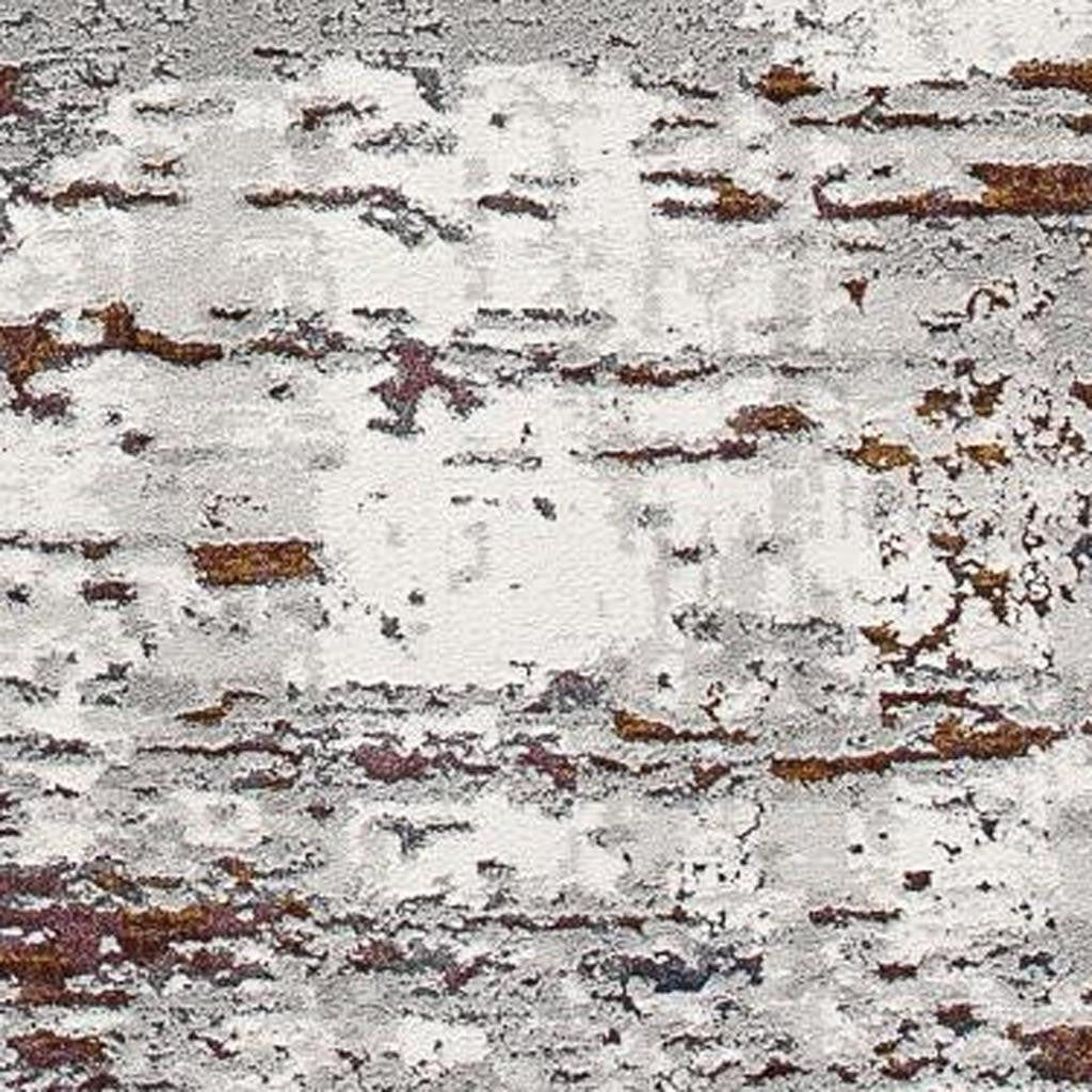 4' X 6' Gray And Brown Abstract Scraped Area Rug-Area Rugs-DECOROLALA