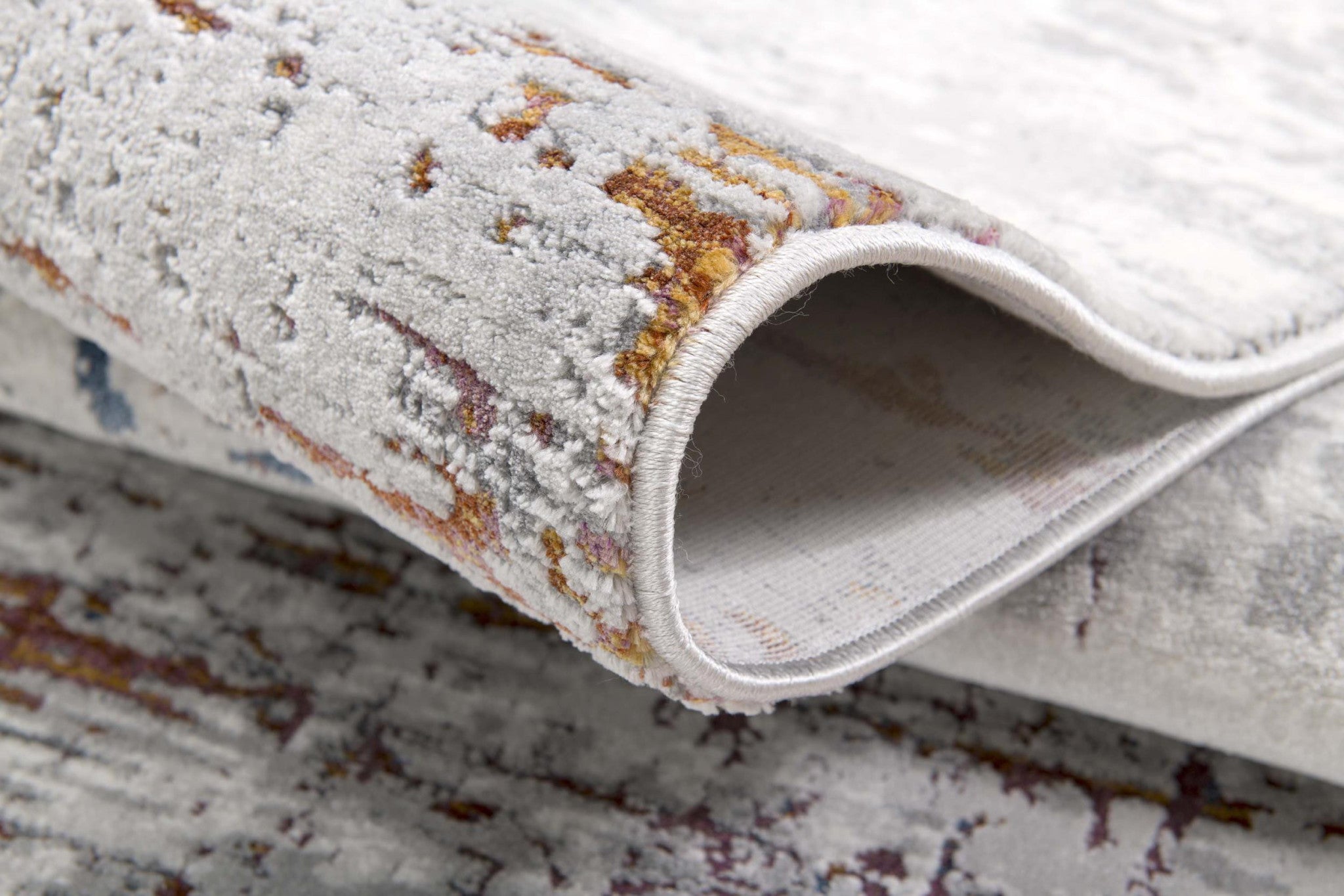 4' X 6' Gray And Brown Abstract Scraped Area Rug-Area Rugs-DECOROLALA