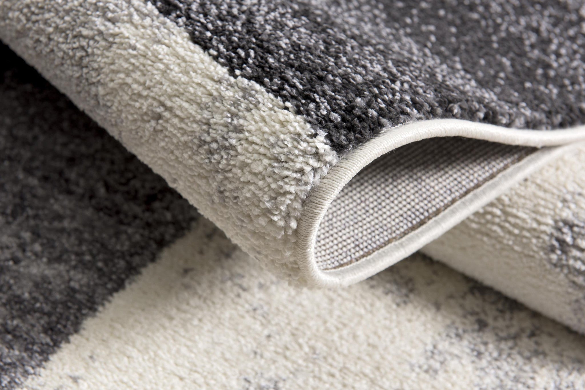 4' X 6' Gray Black and Brown Abstract Geometric Area Rug-Area Rugs-DECOROLALA