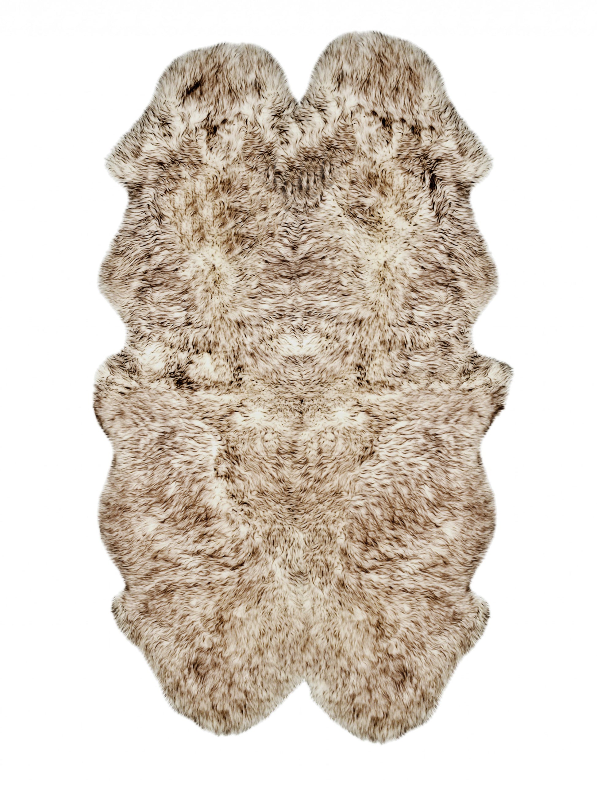 4' X 6' Gray Genuine Sheepskin Handmade Area Rug-Area Rugs-DECOROLALA