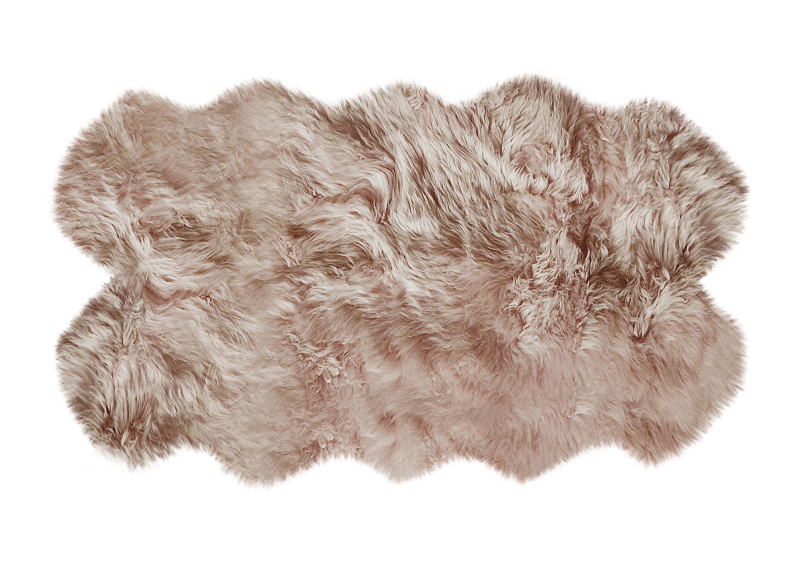 4' X 6' Gray Genuine Sheepskin Handmade Area Rug-Area Rugs-DECOROLALA