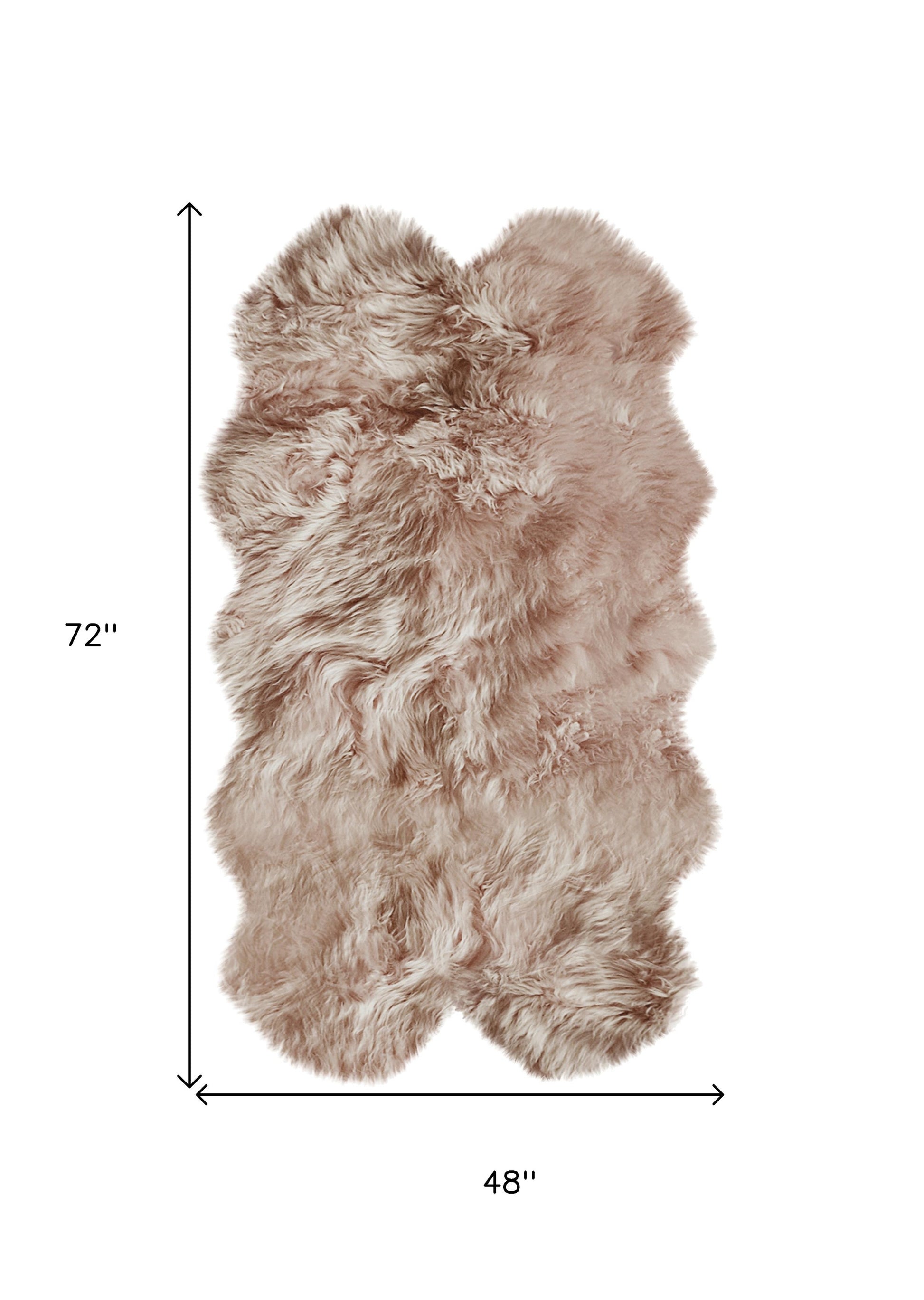 4' X 6' Gray Genuine Sheepskin Handmade Area Rug-Area Rugs-DECOROLALA