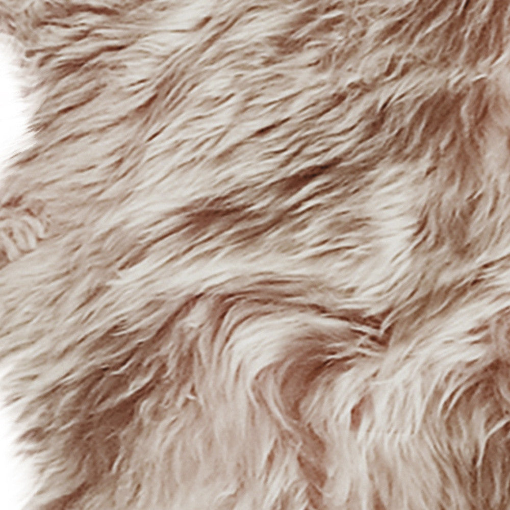 4' X 6' Gray Genuine Sheepskin Handmade Area Rug-Area Rugs-DECOROLALA