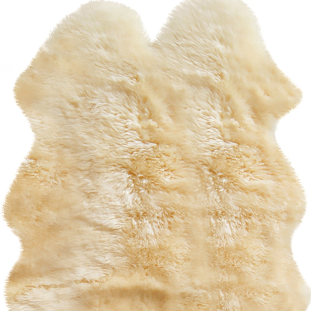 4' X 6' Gray Genuine Sheepskin Handmade Area Rug-Area Rugs-DECOROLALA