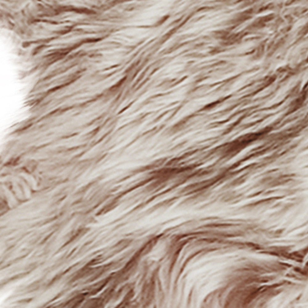 4' X 6' Gray Genuine Sheepskin Handmade Area Rug-Area Rugs-DECOROLALA