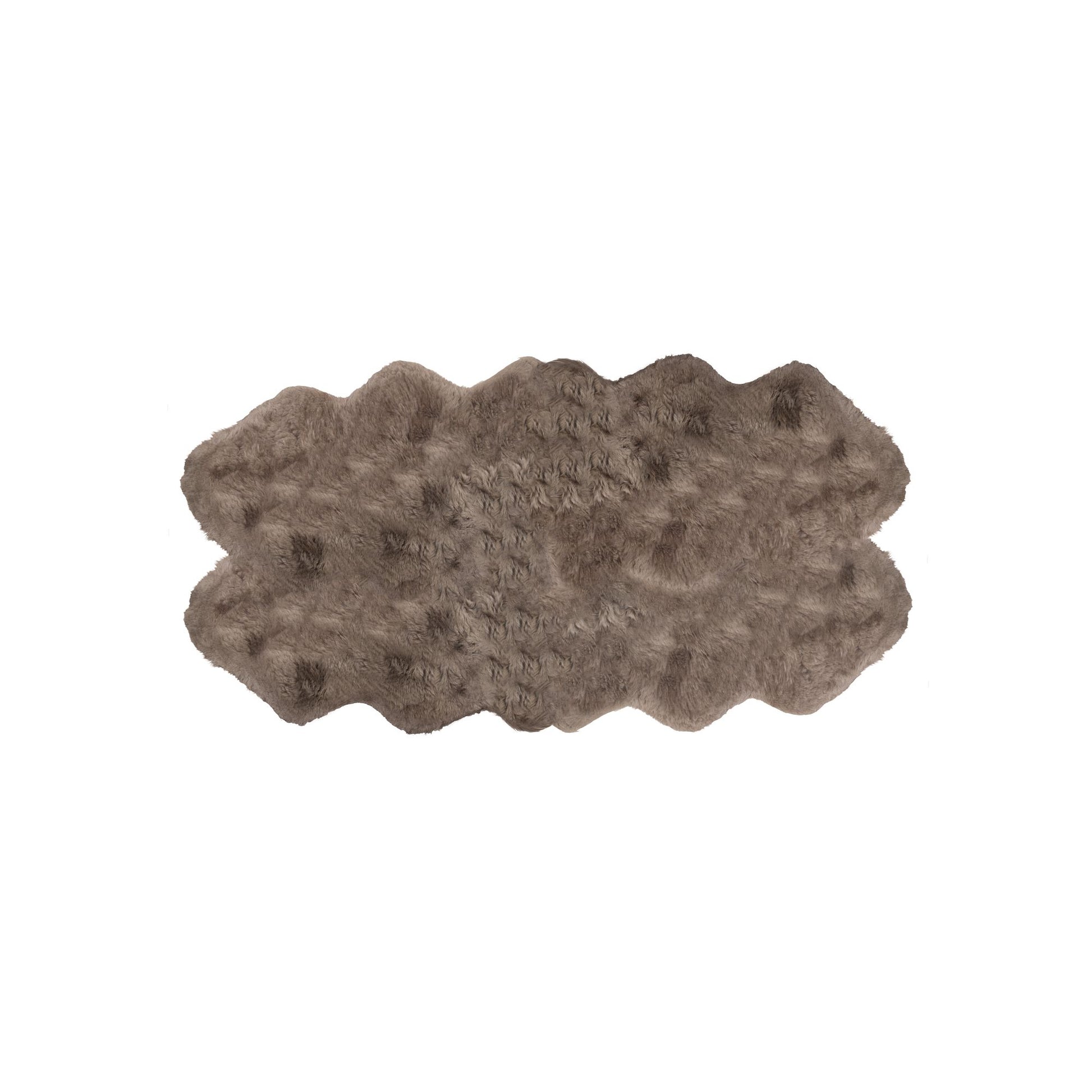 4' X 6' Gray Genuine Sheepskin Handmade Area Rug-Area Rugs-DECOROLALA