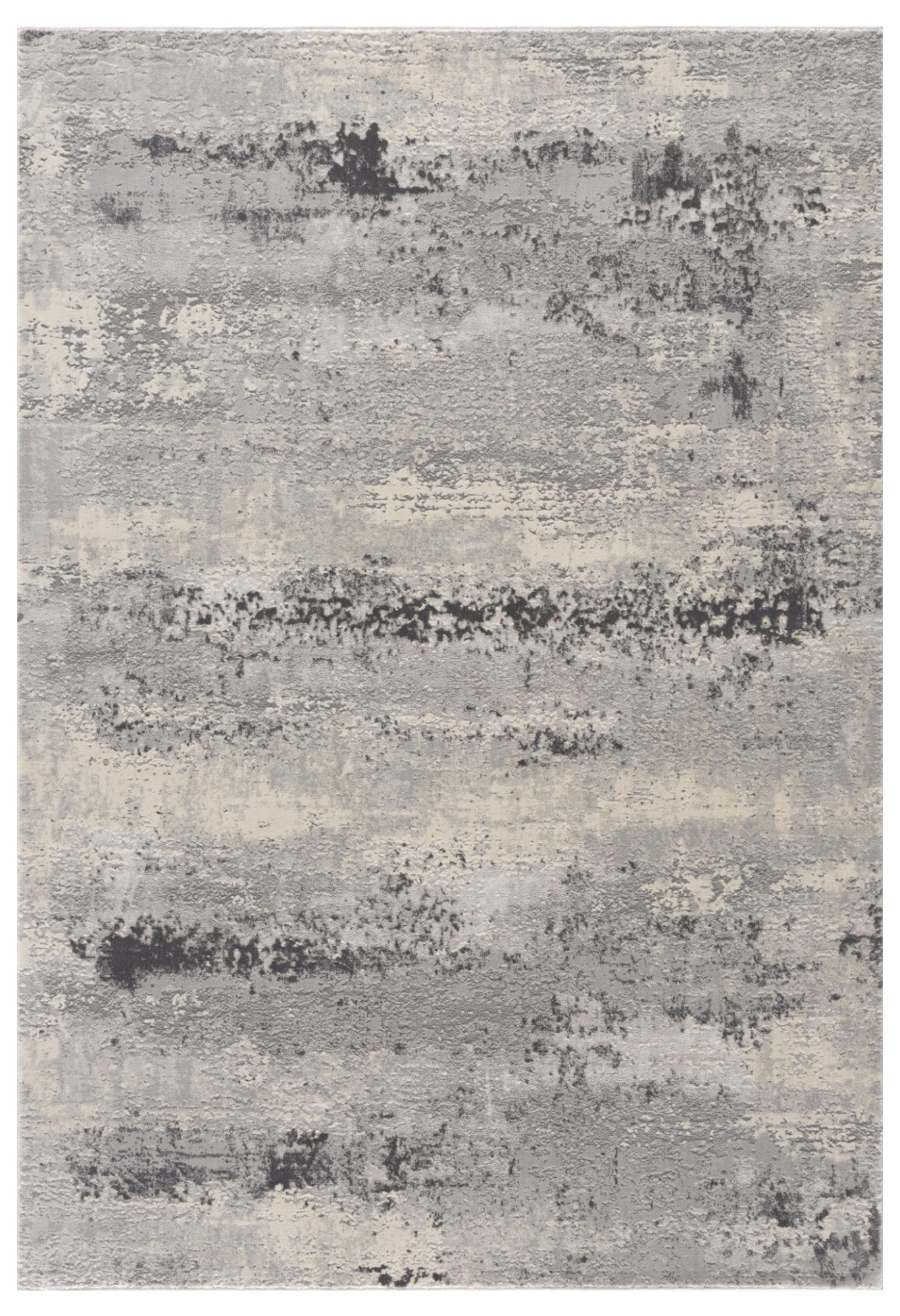 4' X 6' Gray Modern Abstract Area Rug-Area Rugs-DECOROLALA