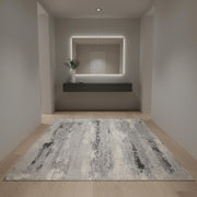 4' X 6' Gray Modern Abstract Area Rug-Area Rugs-DECOROLALA