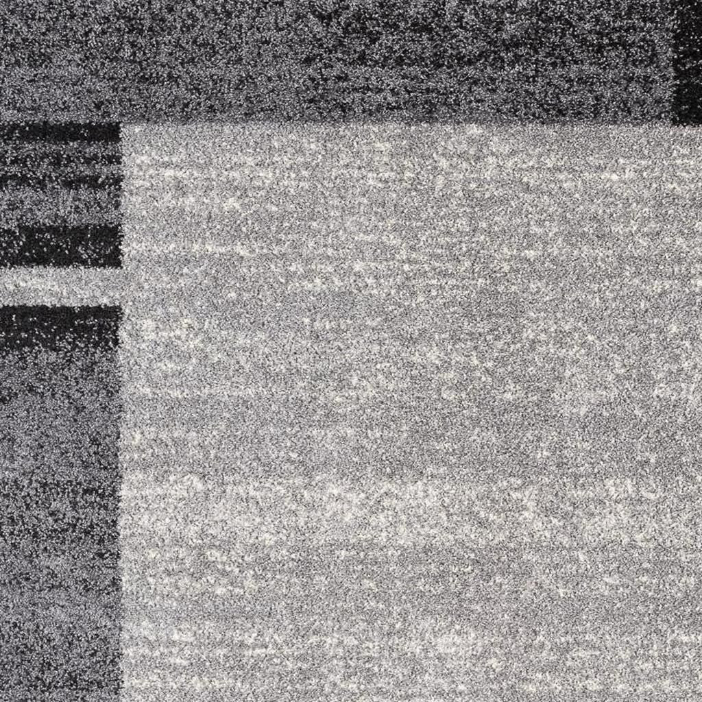 4' X 6' Gray Modern Bordered Area Rug-Area Rugs-DECOROLALA