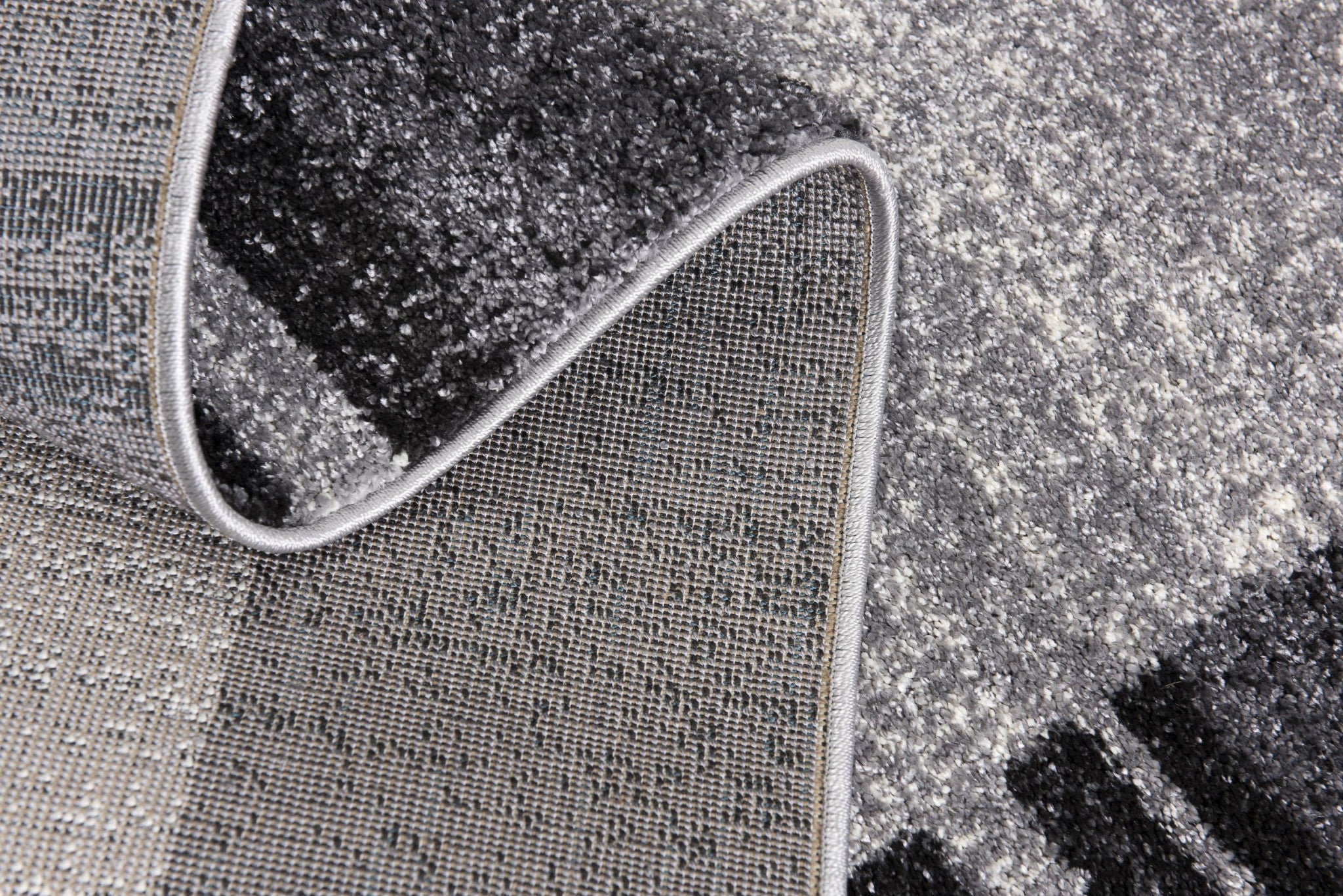 4' X 6' Gray Modern Bordered Area Rug-Area Rugs-DECOROLALA