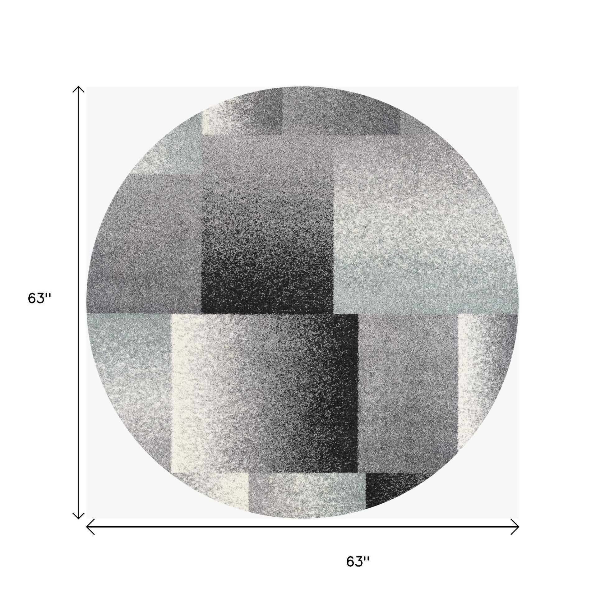 4' X 6' Gray Modern Geometric Area Rug-Area Rugs-DECOROLALA