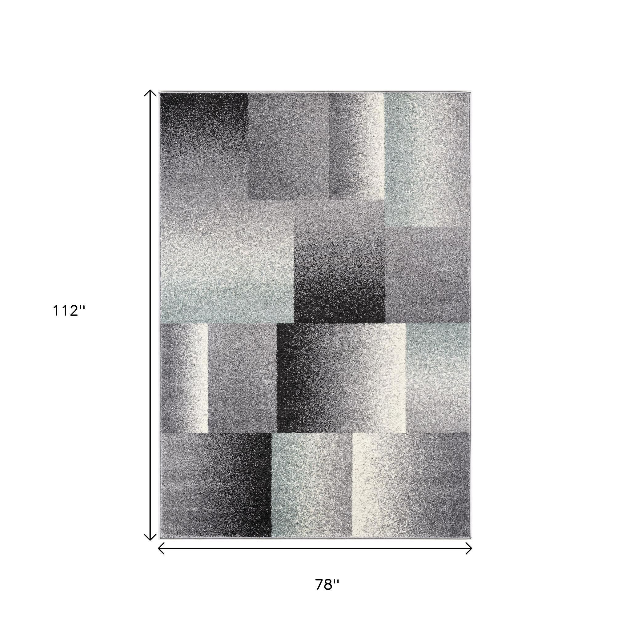 4' X 6' Gray Modern Geometric Area Rug-Area Rugs-DECOROLALA