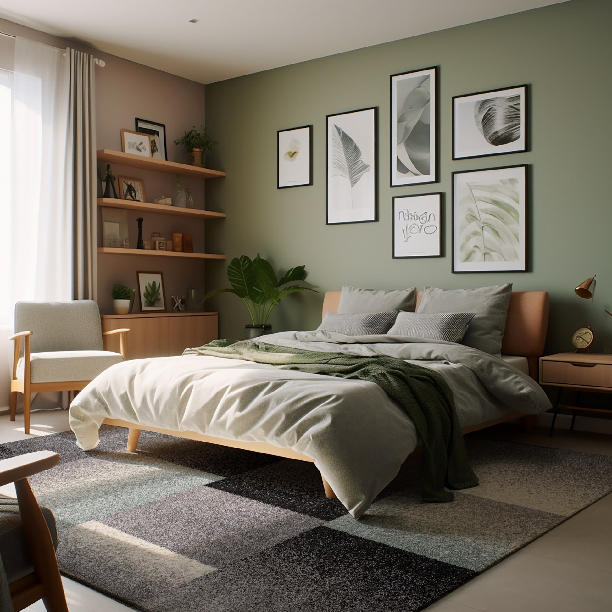 4' X 6' Gray Modern Geometric Area Rug-Area Rugs-DECOROLALA