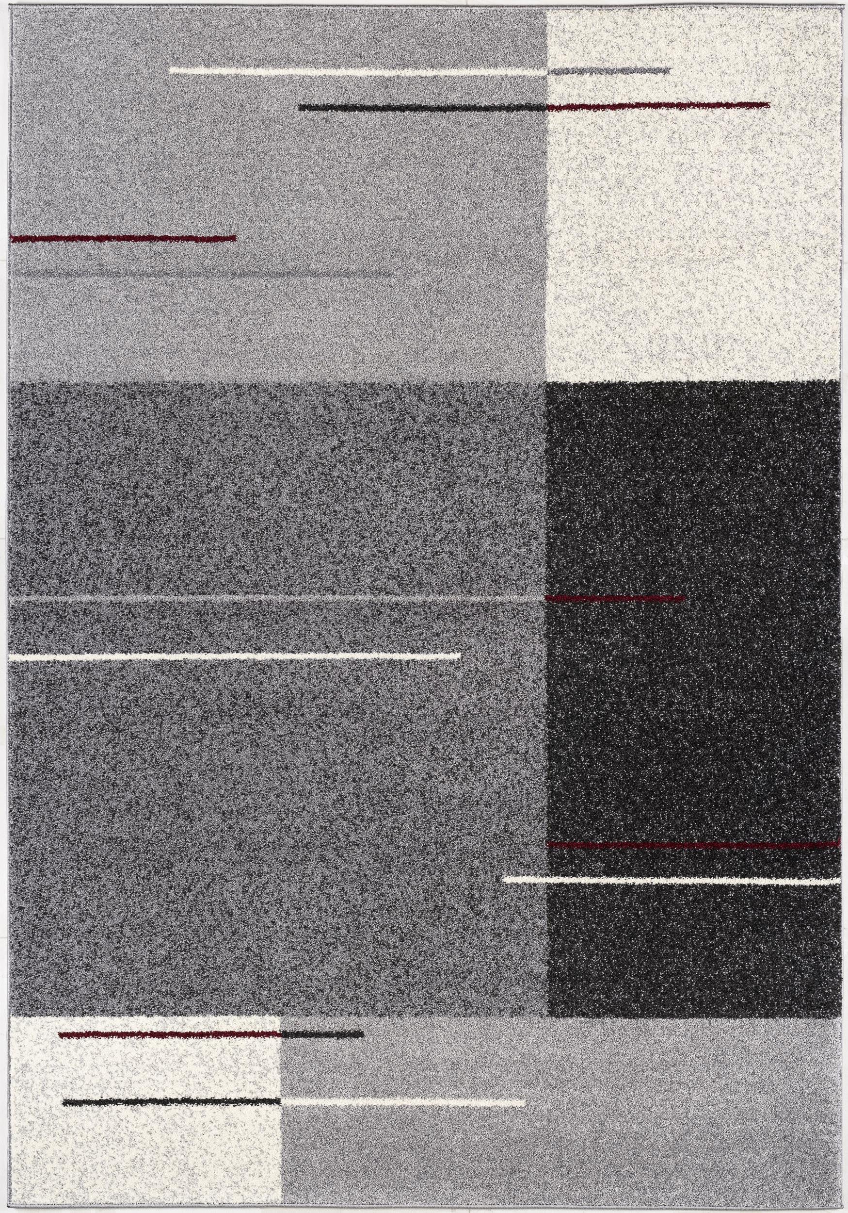 4' X 6' Gray Modern Geometric Area Rug-Area Rugs-DECOROLALA