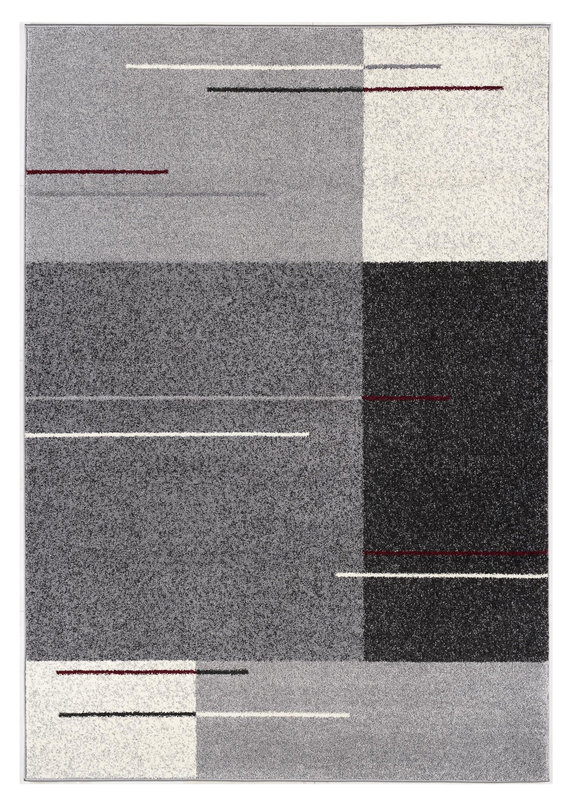 4' X 6' Gray Modern Geometric Area Rug-Area Rugs-DECOROLALA