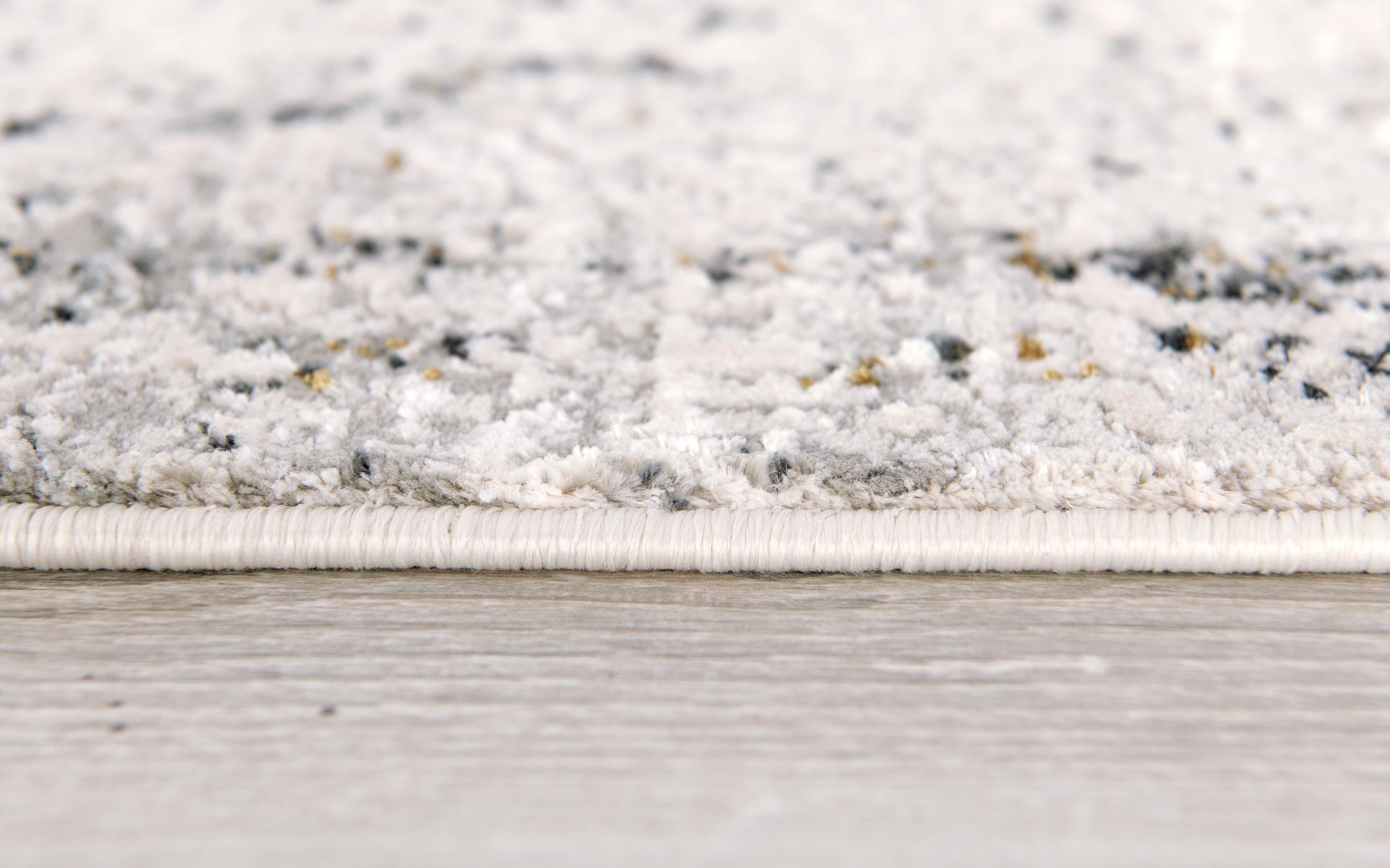 4' X 6' Gray and Ivory Abstract Power Loom Area Rug-Area Rugs-DECOROLALA