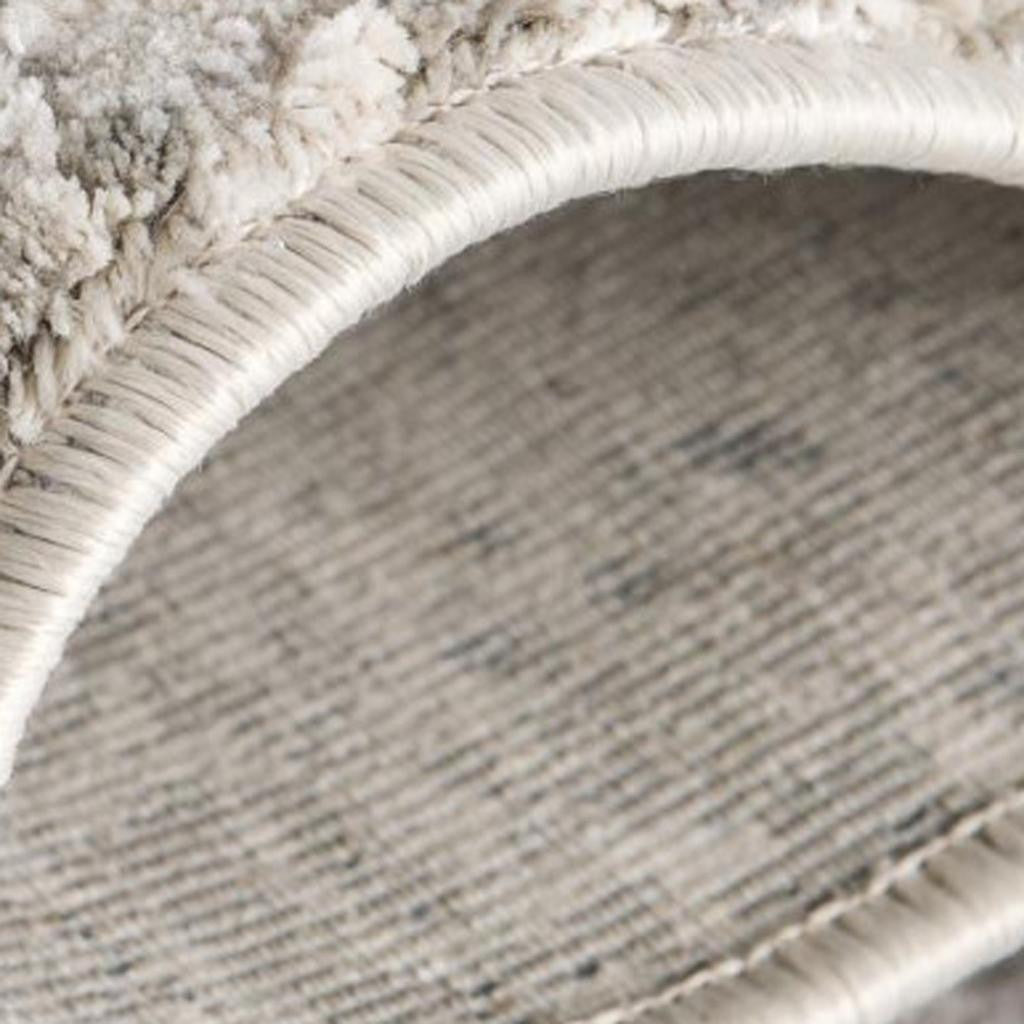 4' X 6' Gray and Ivory Abstract Power Loom Area Rug-Area Rugs-DECOROLALA