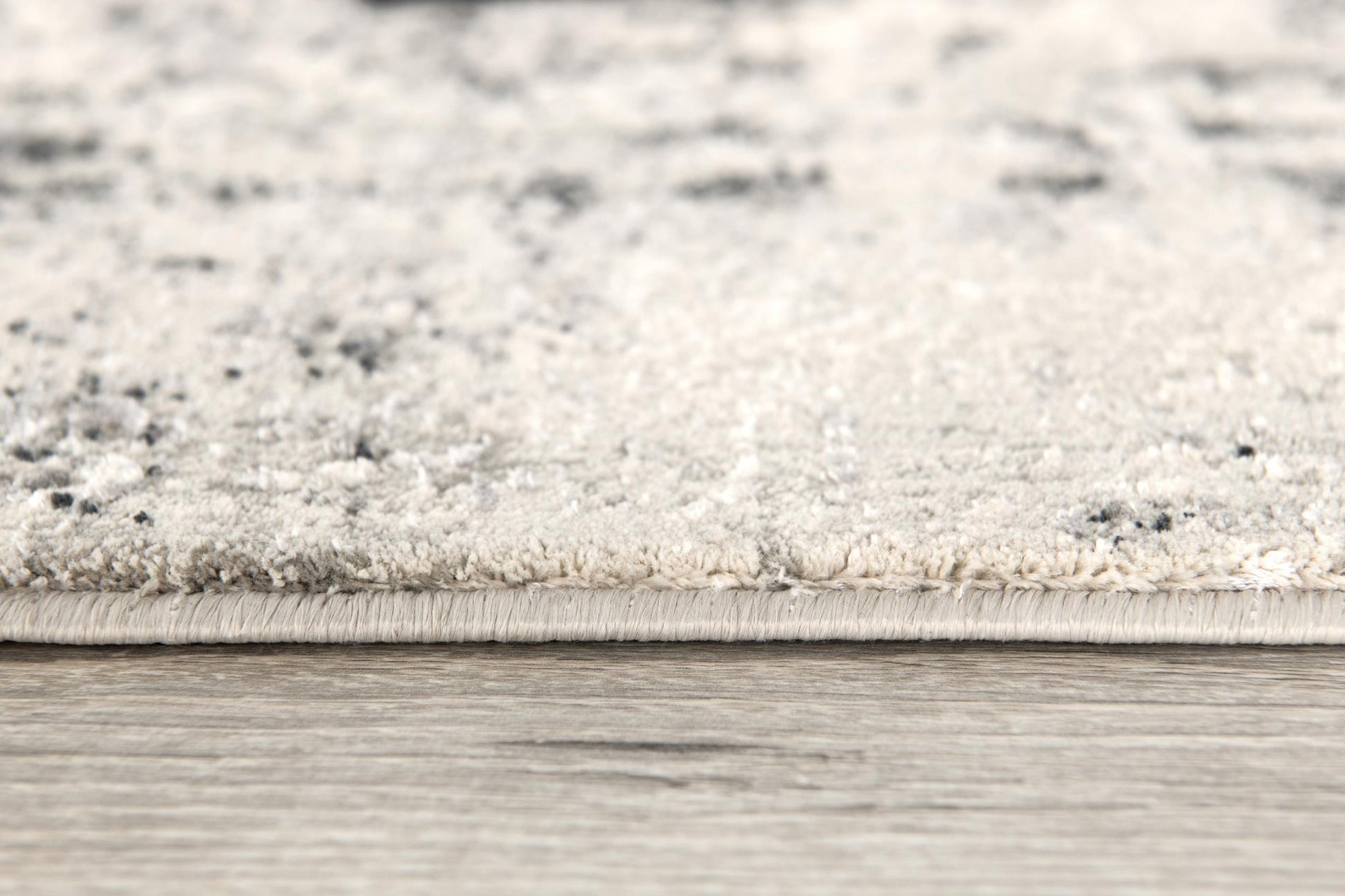 4' X 6' Gray and Ivory Abstract Power Loom Area Rug-Area Rugs-DECOROLALA