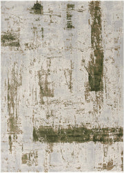 4' X 6' Green Abstract Dhurrie Area Rug-Area Rugs-DECOROLALA
