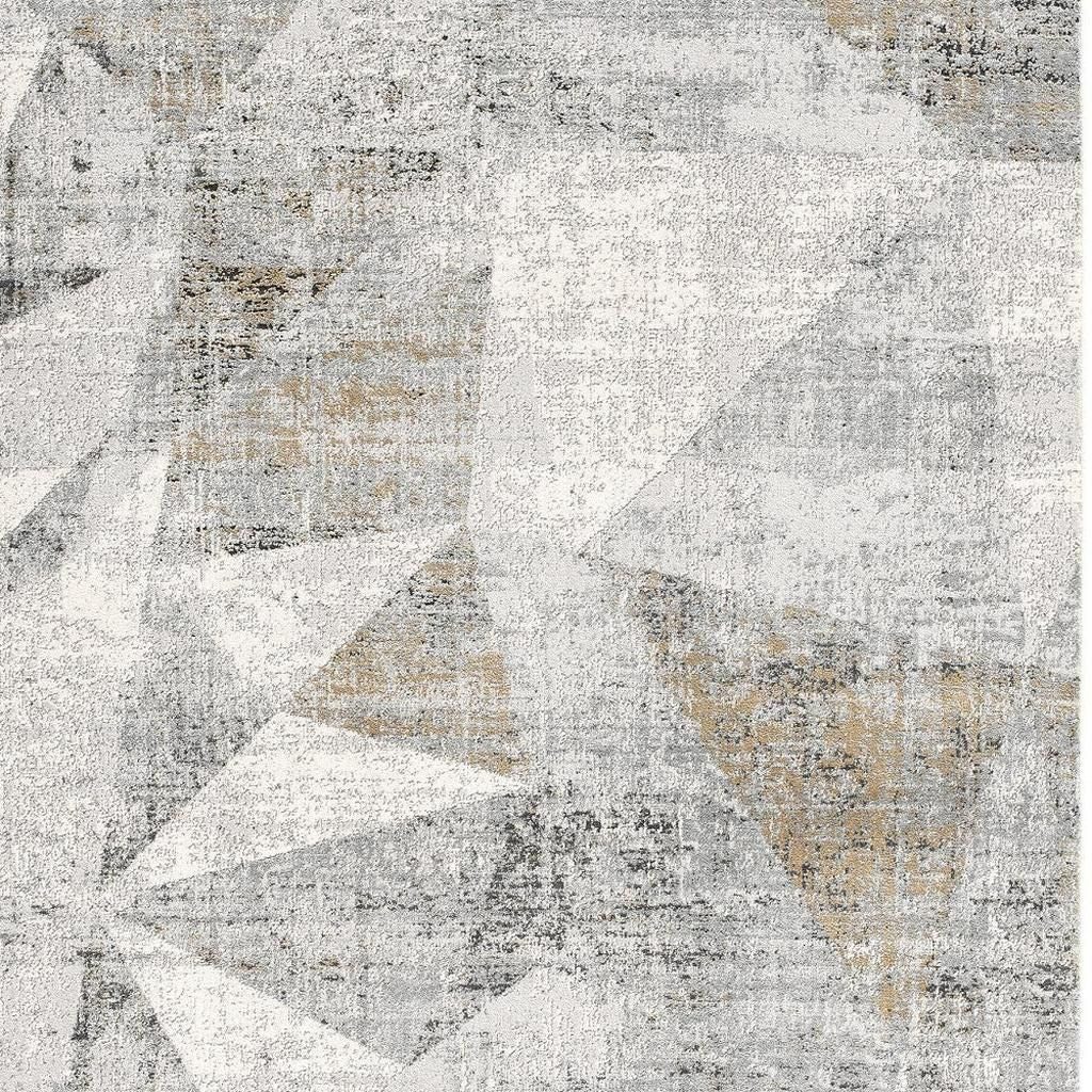 4' X 6' Grey Abstract Area Rug-Area Rugs-DECOROLALA