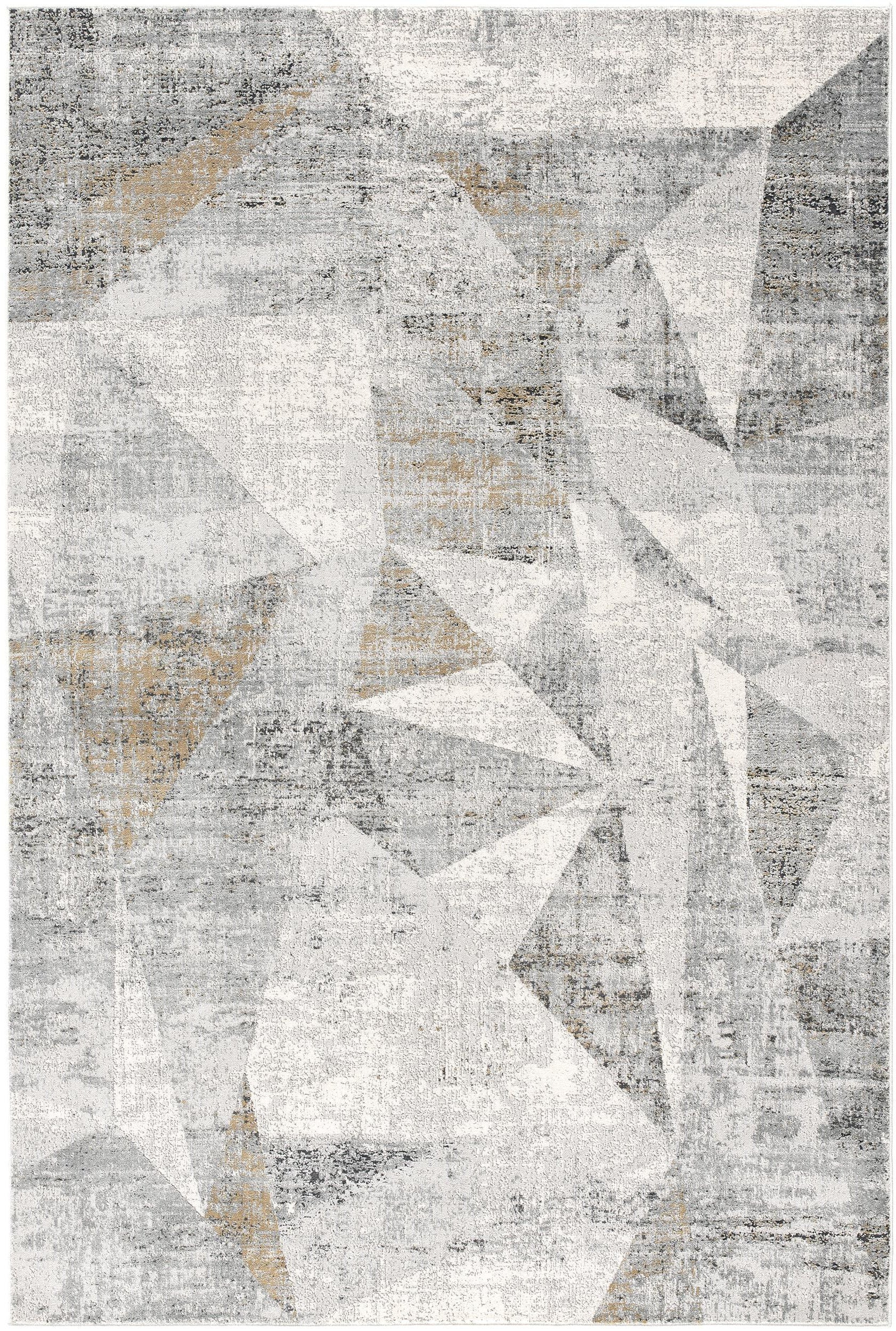 4' X 6' Grey Abstract Area Rug-Area Rugs-DECOROLALA