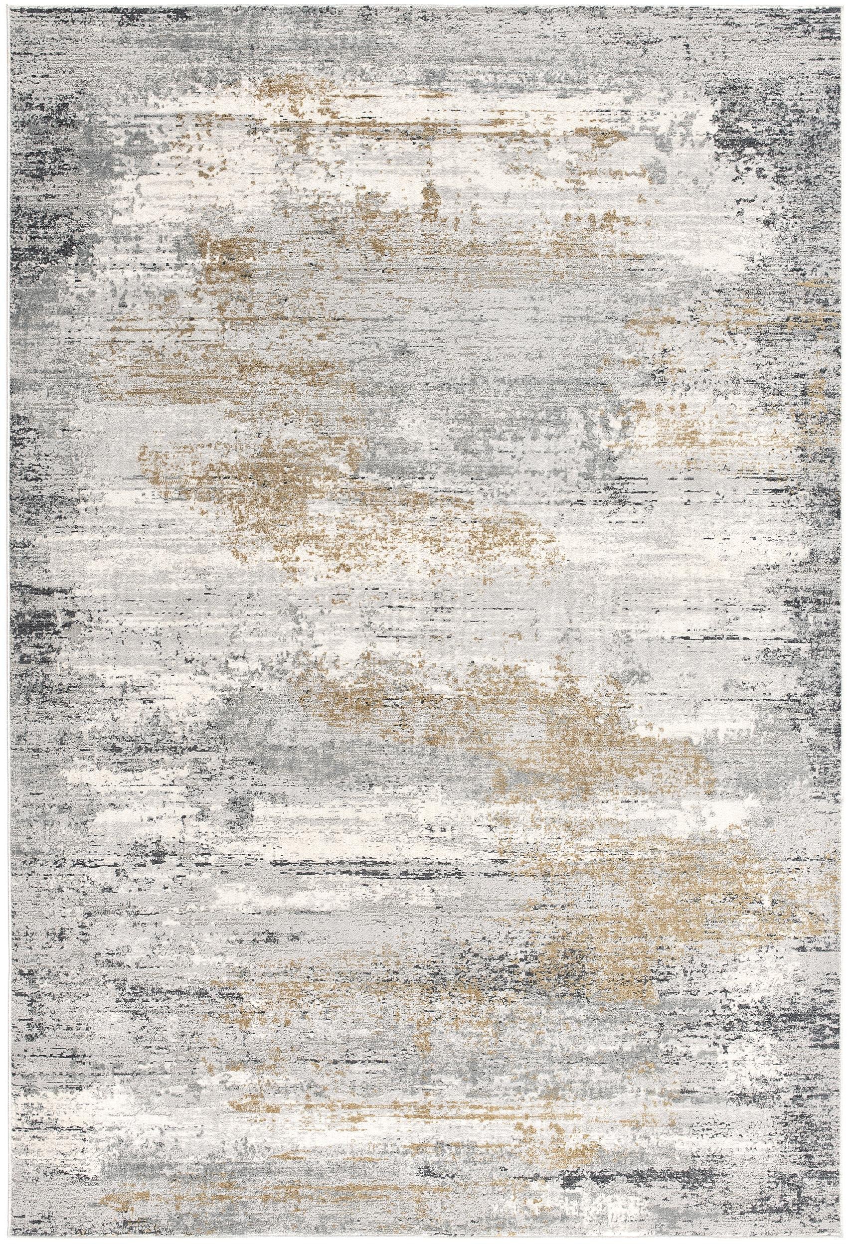 4' X 6' Grey Abstract Area Rug-Area Rugs-DECOROLALA