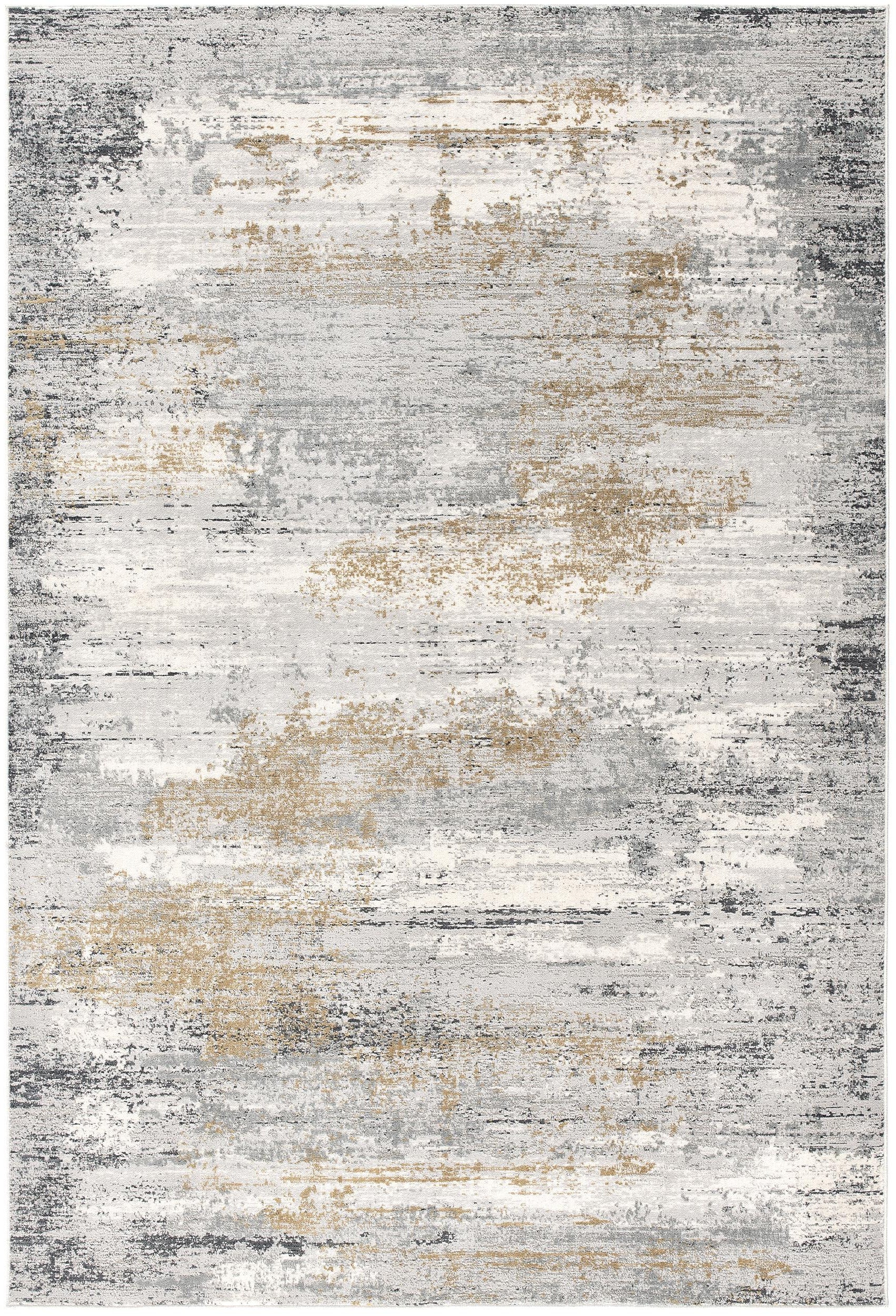 4' X 6' Grey Abstract Area Rug-Area Rugs-DECOROLALA