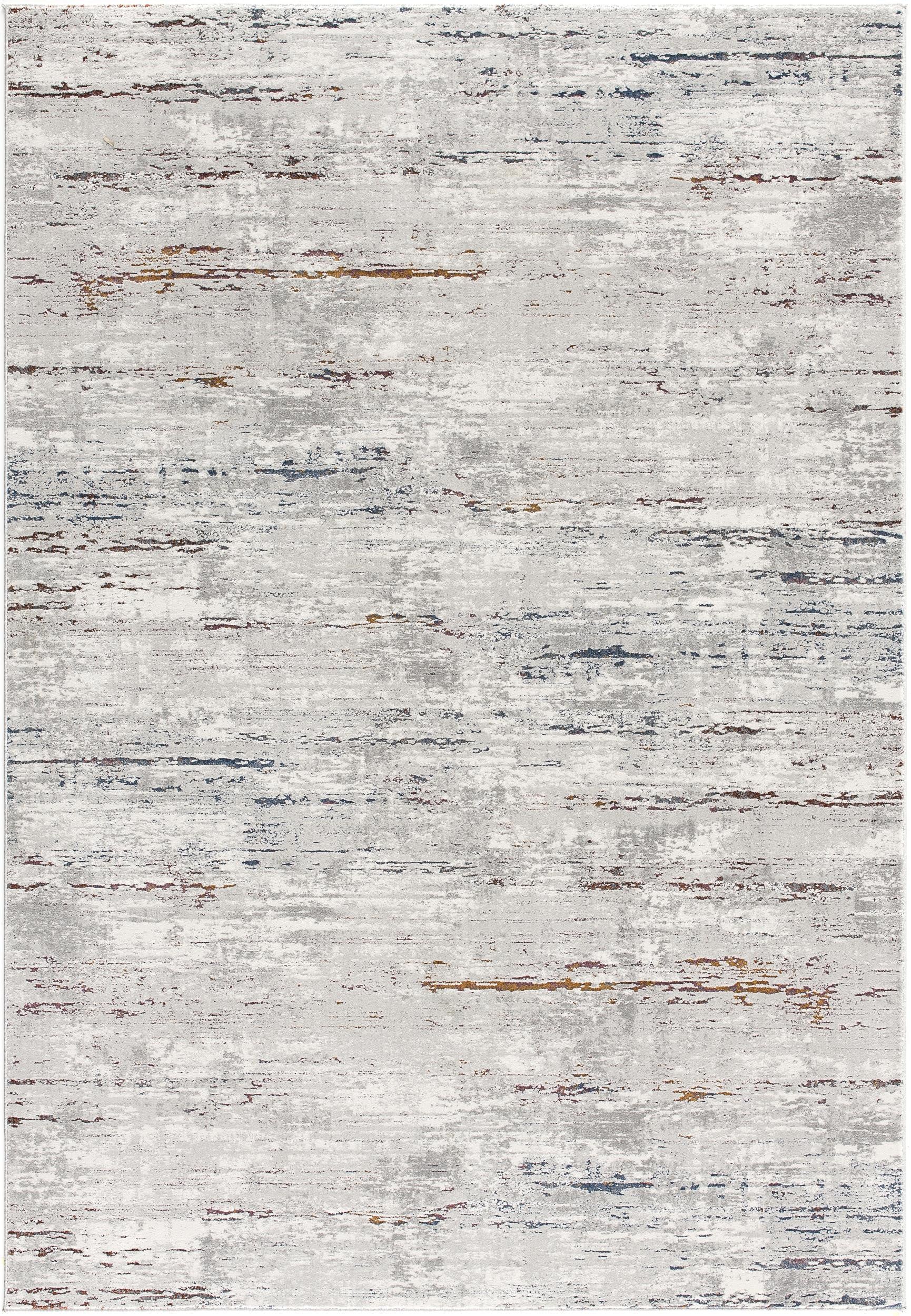 4' X 6' Grey Abstract Area Rug-Area Rugs-DECOROLALA