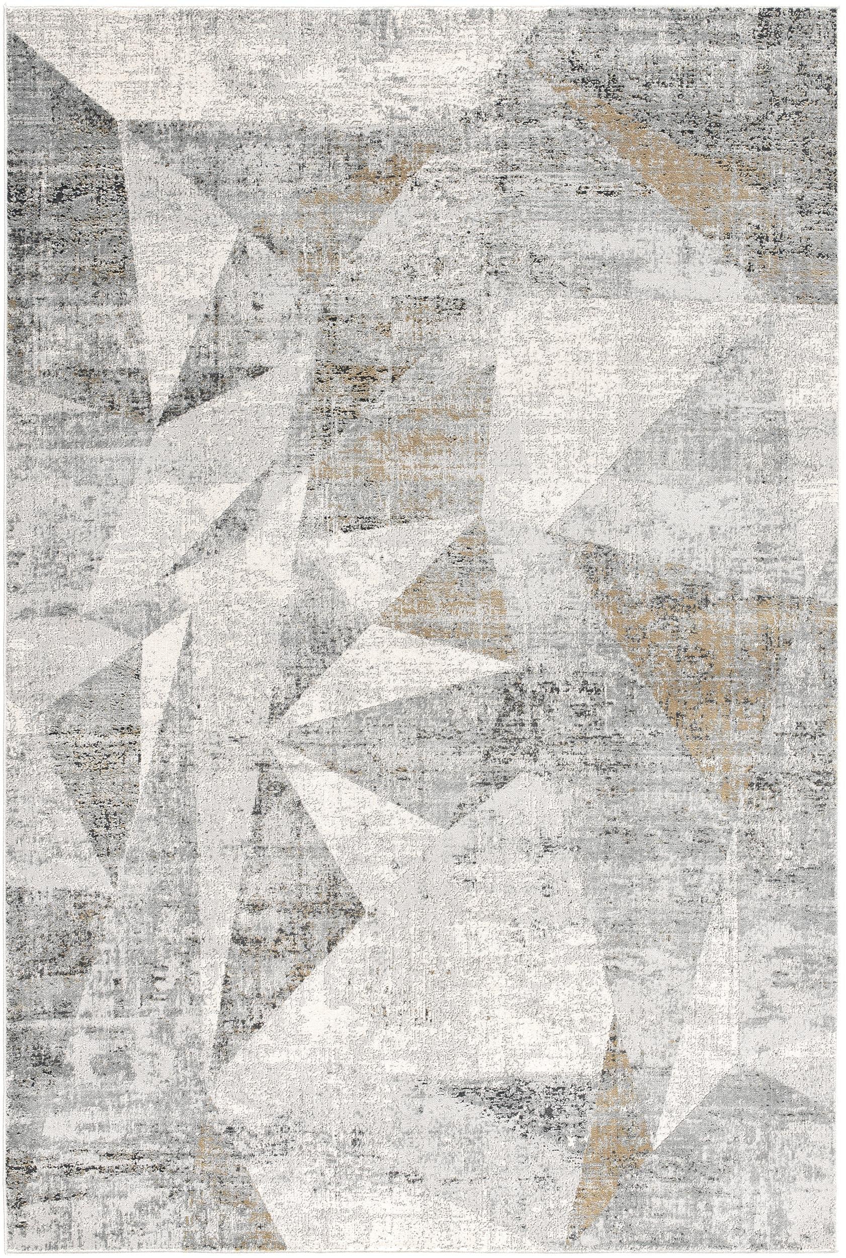 4' X 6' Grey Abstract Area Rug-Area Rugs-DECOROLALA