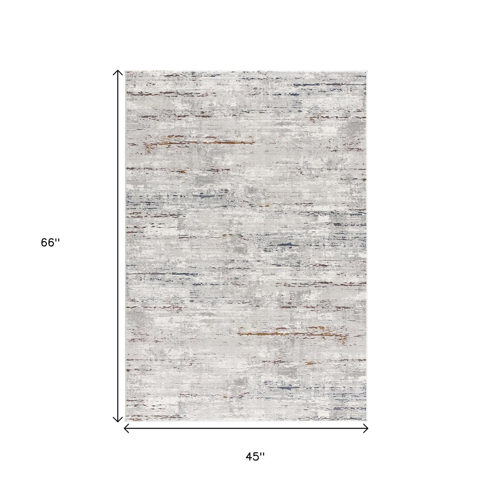 4' X 6' Grey Abstract Area Rug-Area Rugs-DECOROLALA