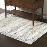 4' X 6' Grey Abstract Area Rug-Area Rugs-DECOROLALA