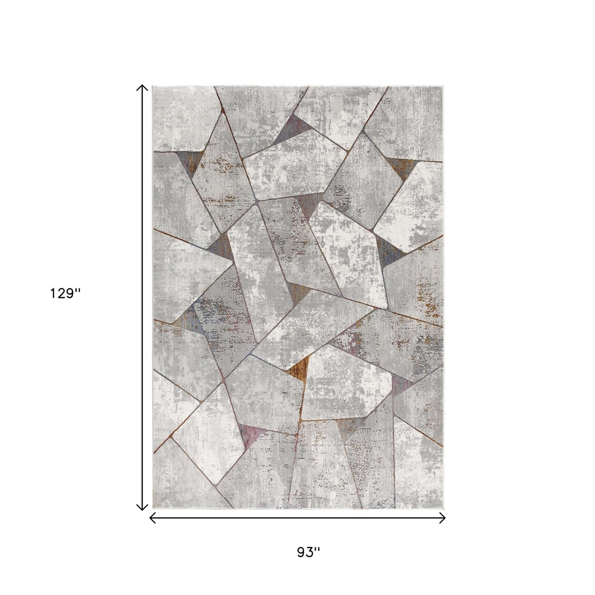 4' X 6' Grey Geometric Area Rug-Area Rugs-DECOROLALA