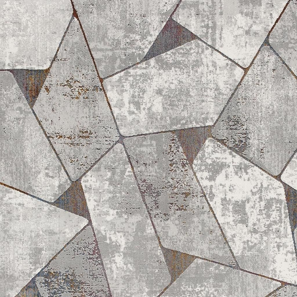 4' X 6' Grey Geometric Area Rug-Area Rugs-DECOROLALA