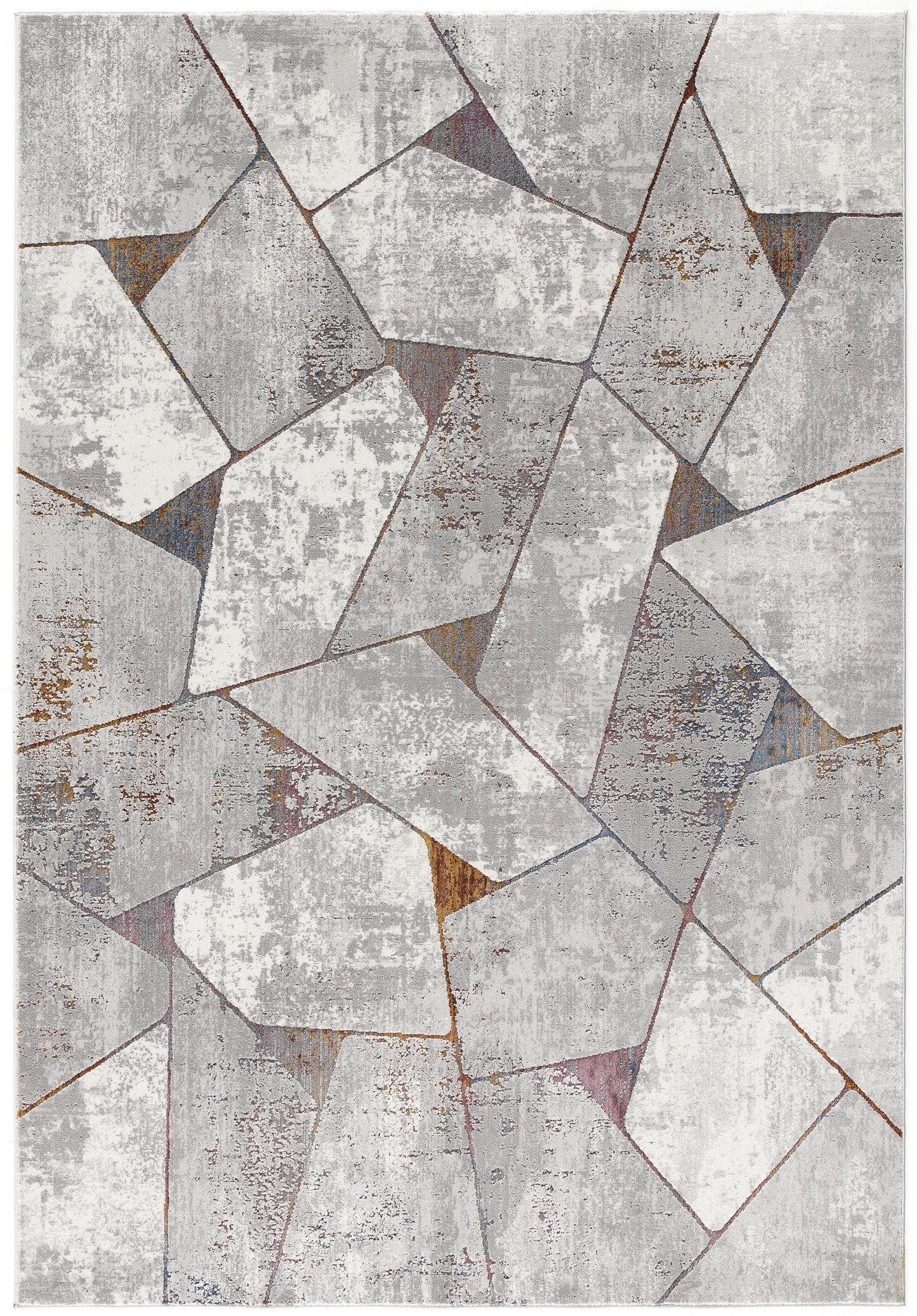 4' X 6' Grey Geometric Area Rug-Area Rugs-DECOROLALA