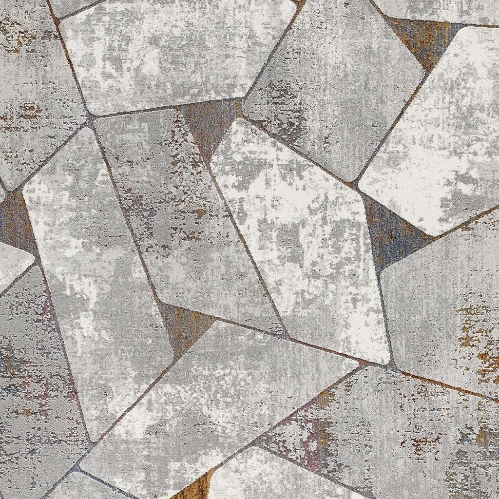 4' X 6' Grey Geometric Area Rug-Area Rugs-DECOROLALA
