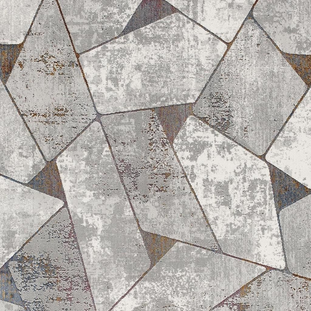 4' X 6' Grey Geometric Area Rug-Area Rugs-DECOROLALA