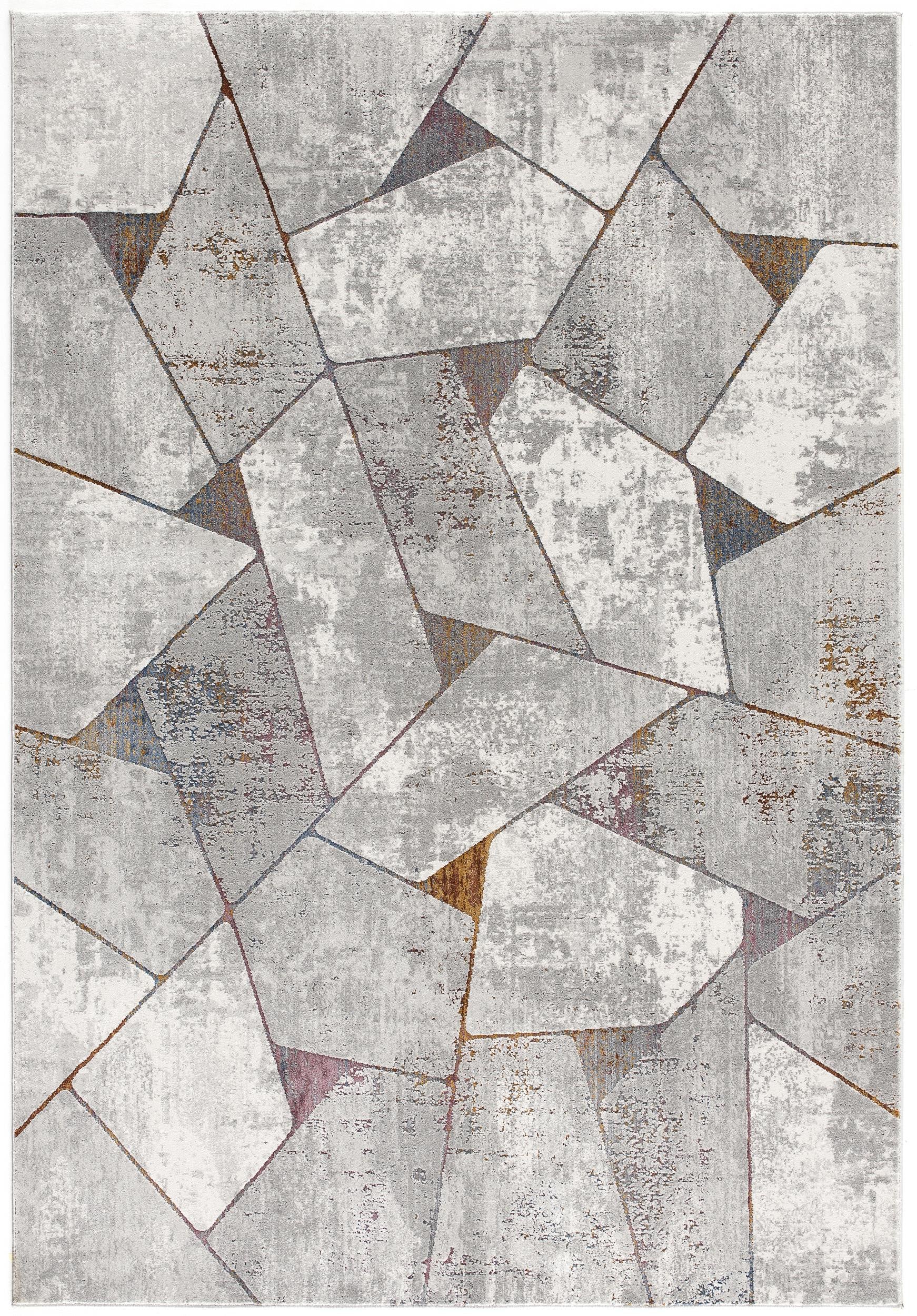 4' X 6' Grey Geometric Area Rug-Area Rugs-DECOROLALA